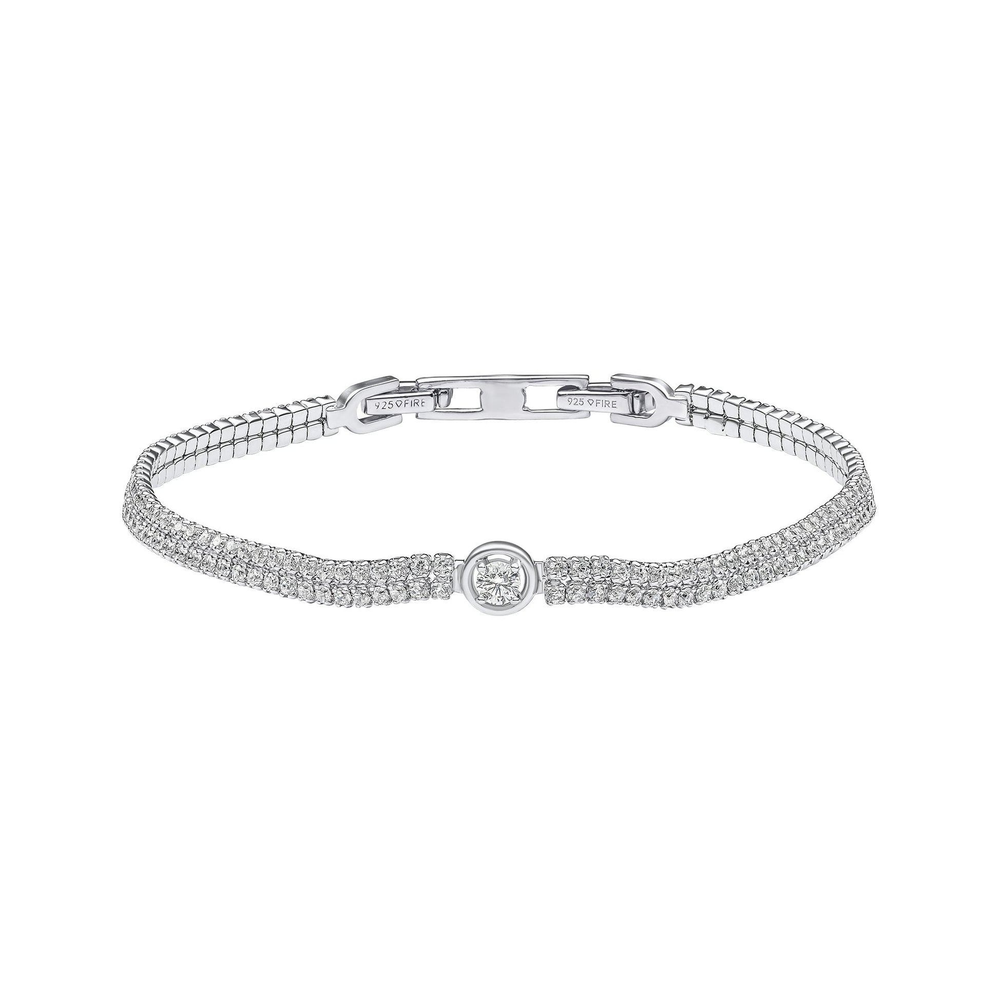 Diamonfire Double Row Fine Tennis Bracelet