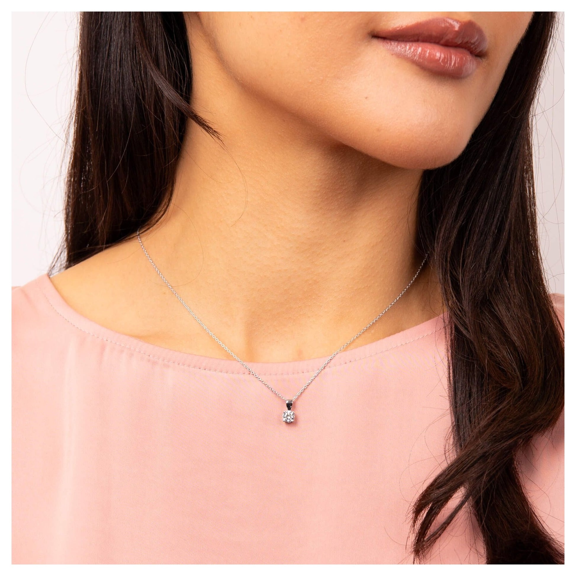 Diamonfire Four Claw Carat Pendant