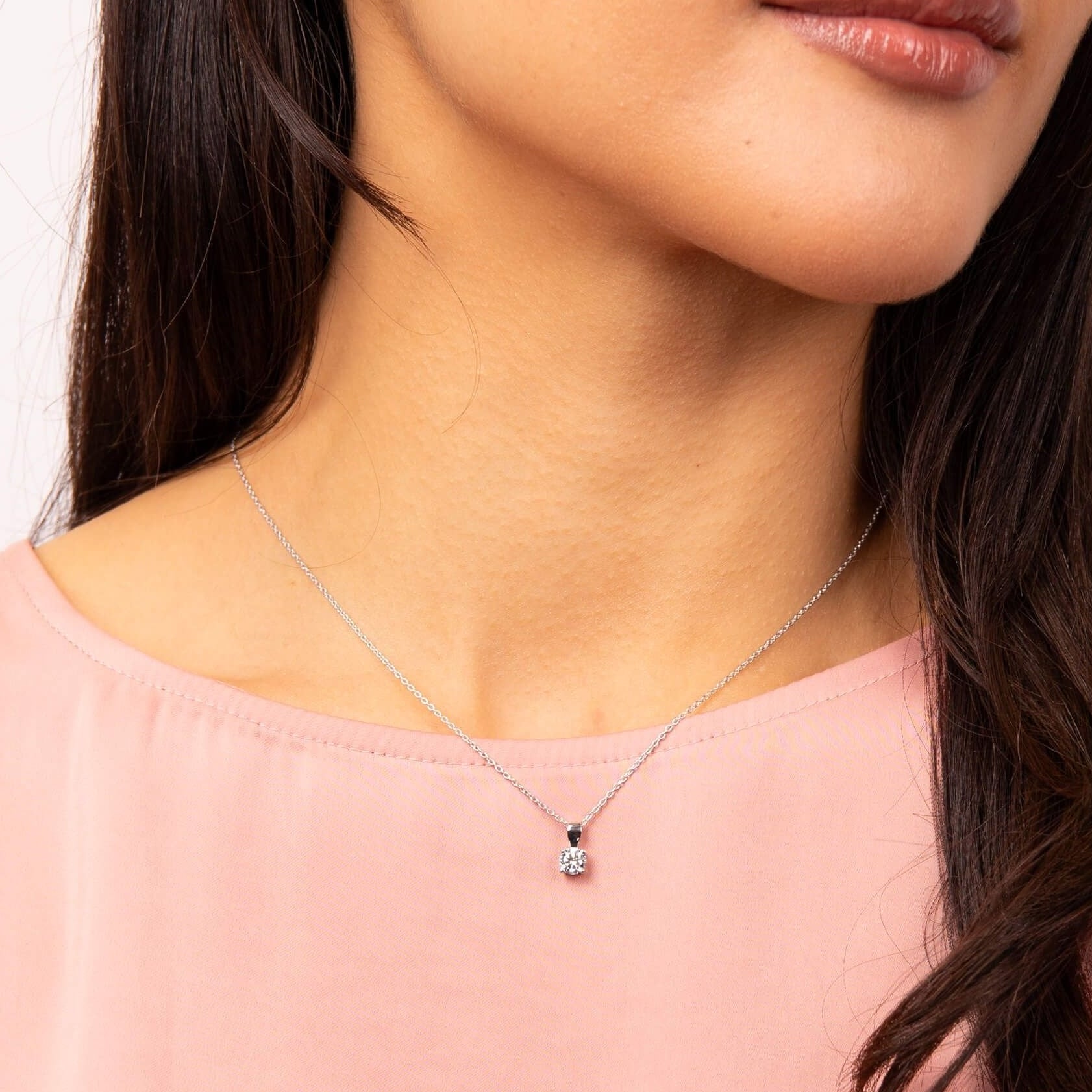 Diamonfire Four Claw Carat Pendant 0.75ct
