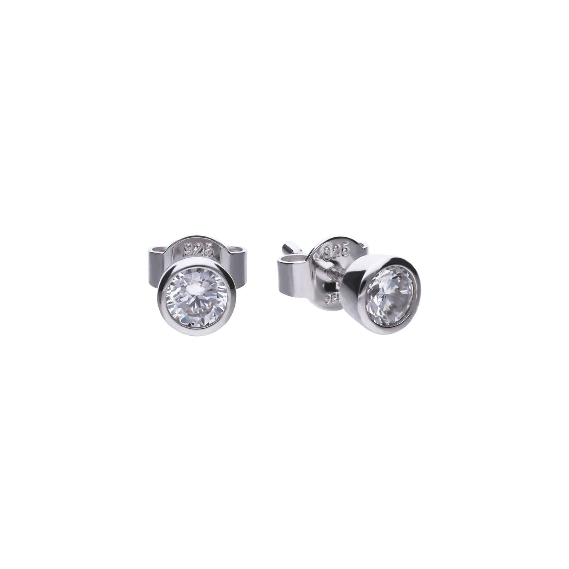Diamonfire Rubover Set Stud Earrings