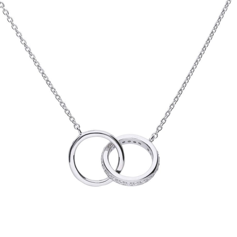Diamonfire Interlocking Rings Necklace