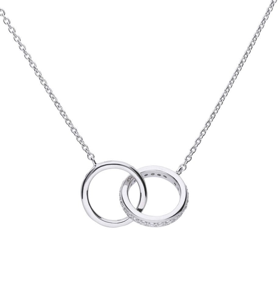 Diamonfire Interlocking Rings Necklace