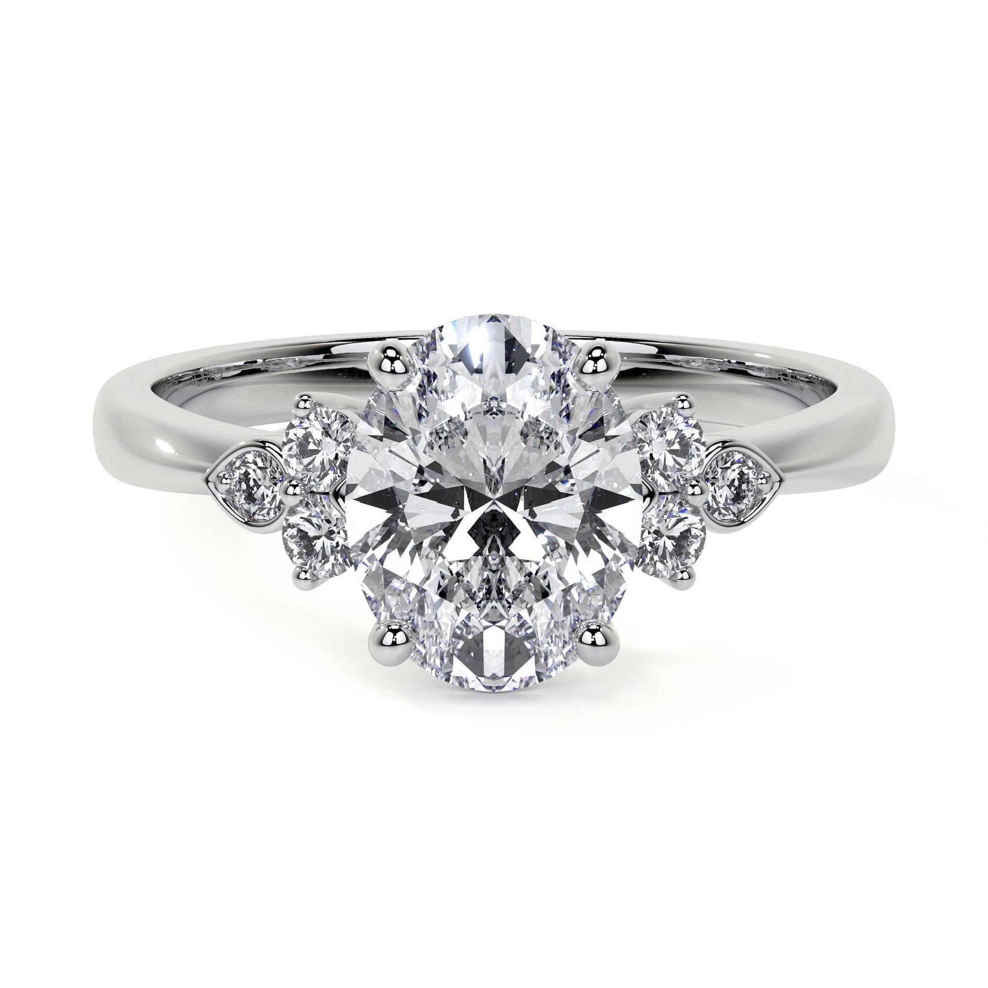 Platinum 1.50ct Oval Lab Grown Diamond 'Mae' Engagement Ring