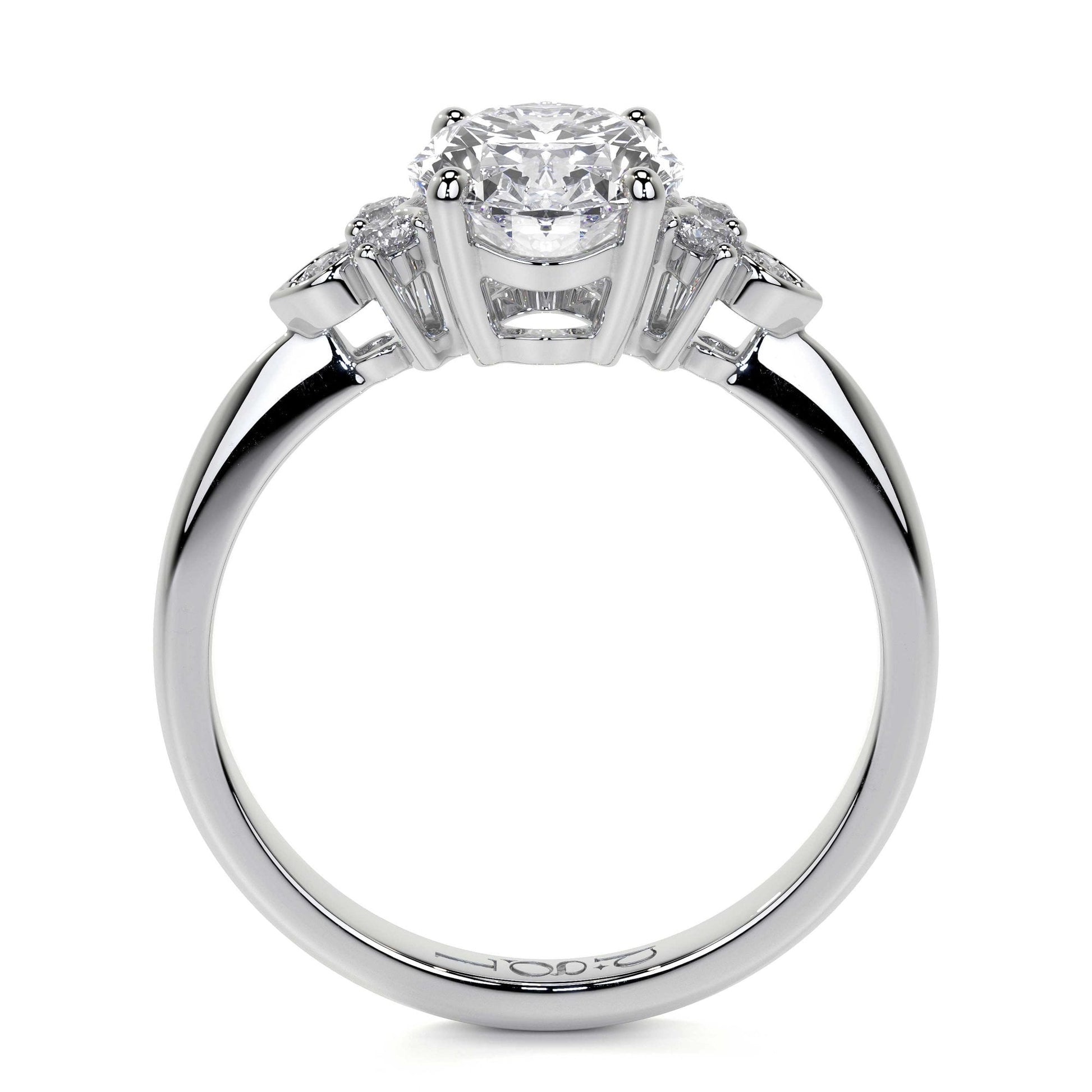 Platinum 1.50ct Oval Lab Grown Diamond 'Mae' Engagement Ring