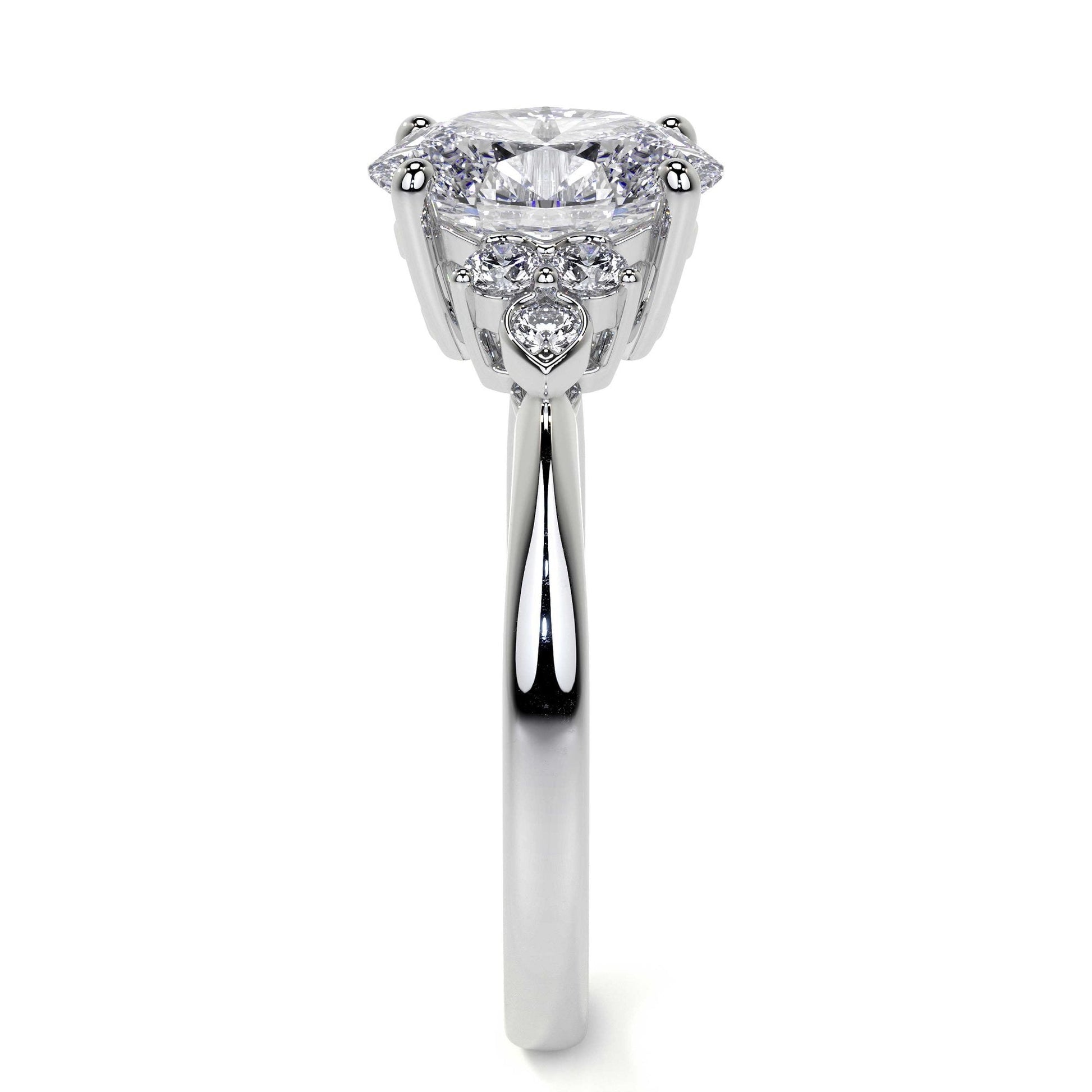 Platinum 1.50ct Oval Lab Grown Diamond 'Mae' Engagement Ring