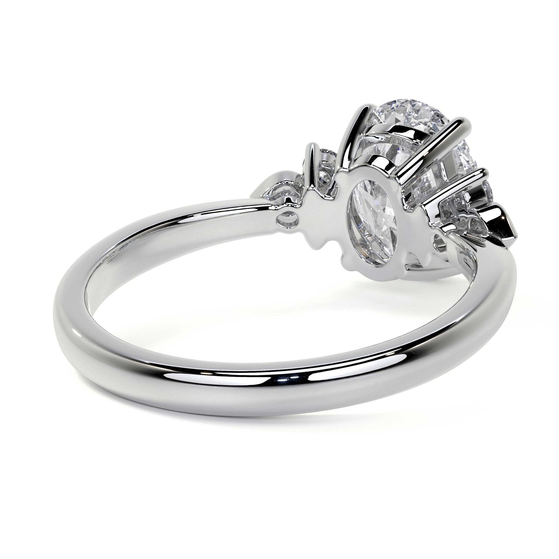 Platinum 1.50ct Oval Lab Grown Diamond 'Mae' Engagement Ring
