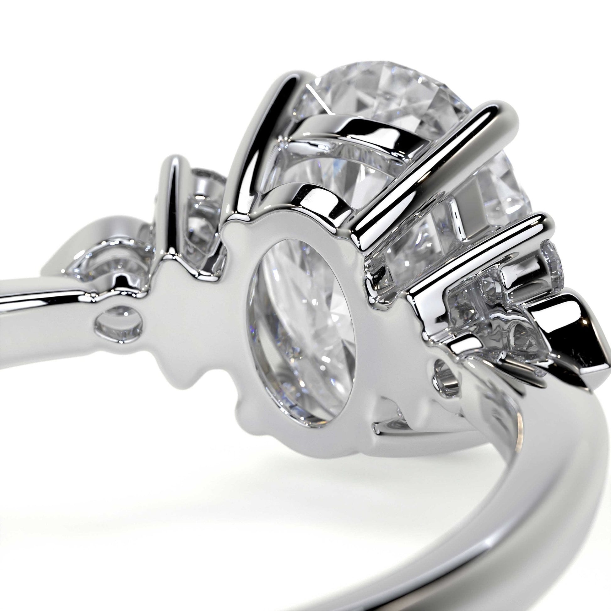 Platinum 1.50ct Oval Lab Grown Diamond 'Mae' Engagement Ring