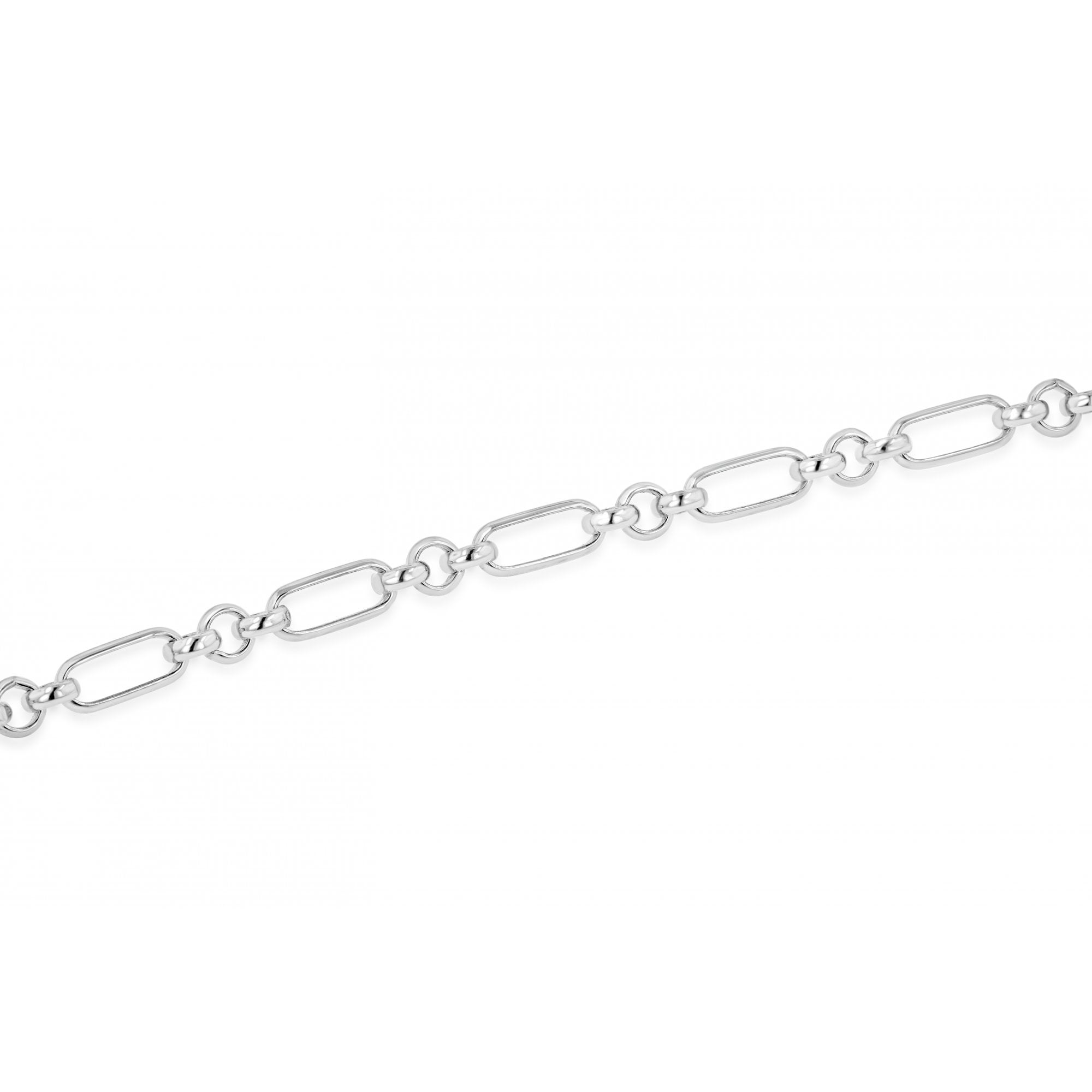 Silver Figaro Belcher Chain Bracelet