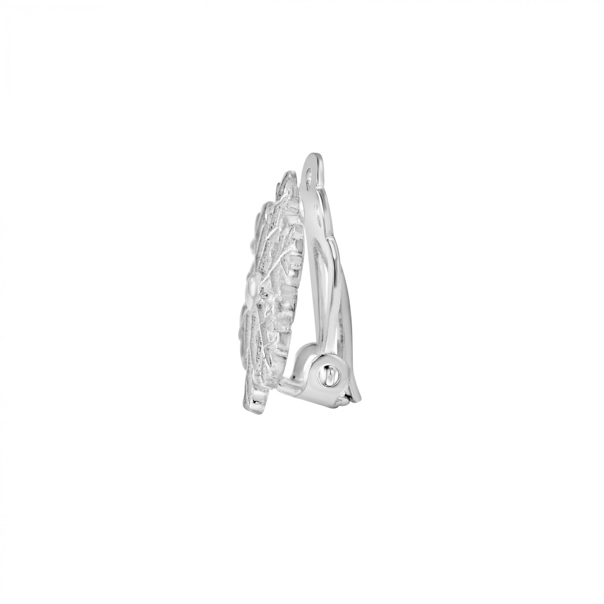 Sterling Silver Winter Snowflake Clip On Earrings