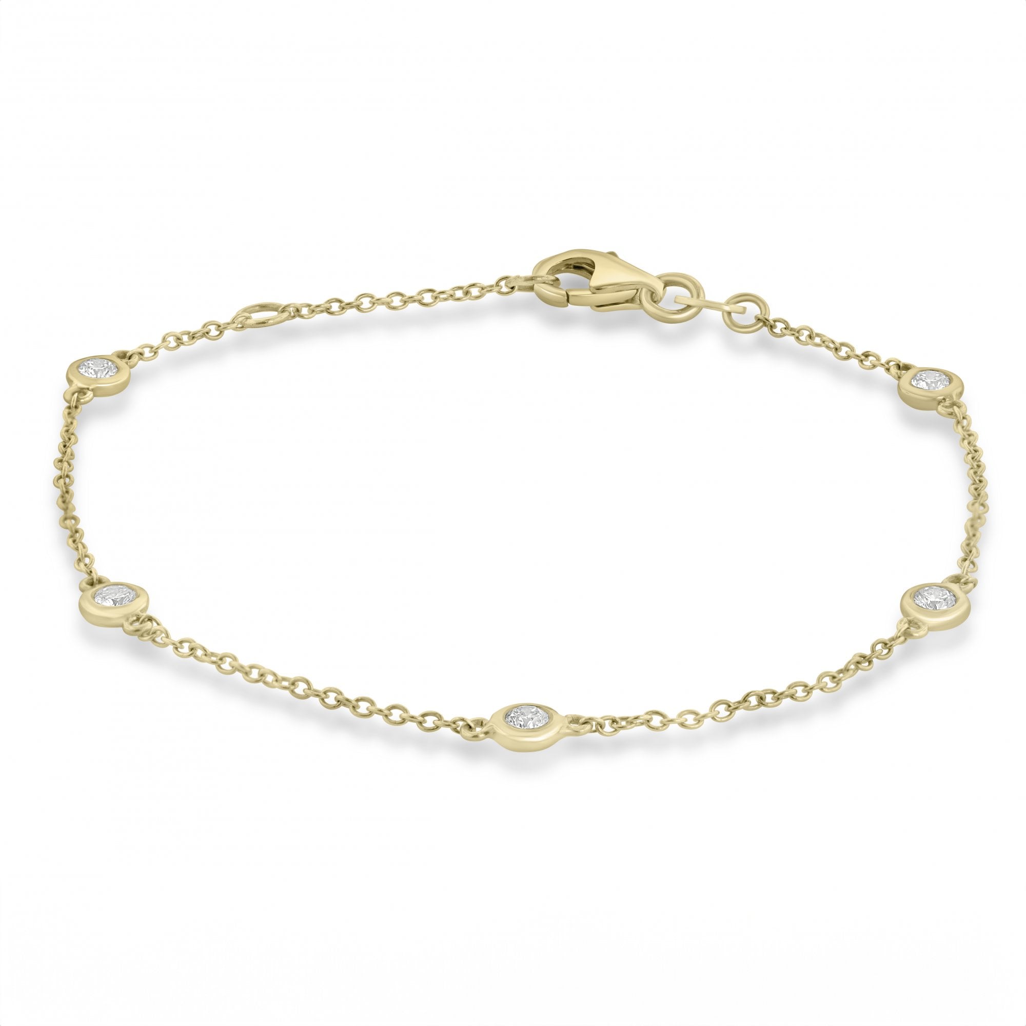 18ct Yellow Gold Diamond Total 0.32ct Bracelet