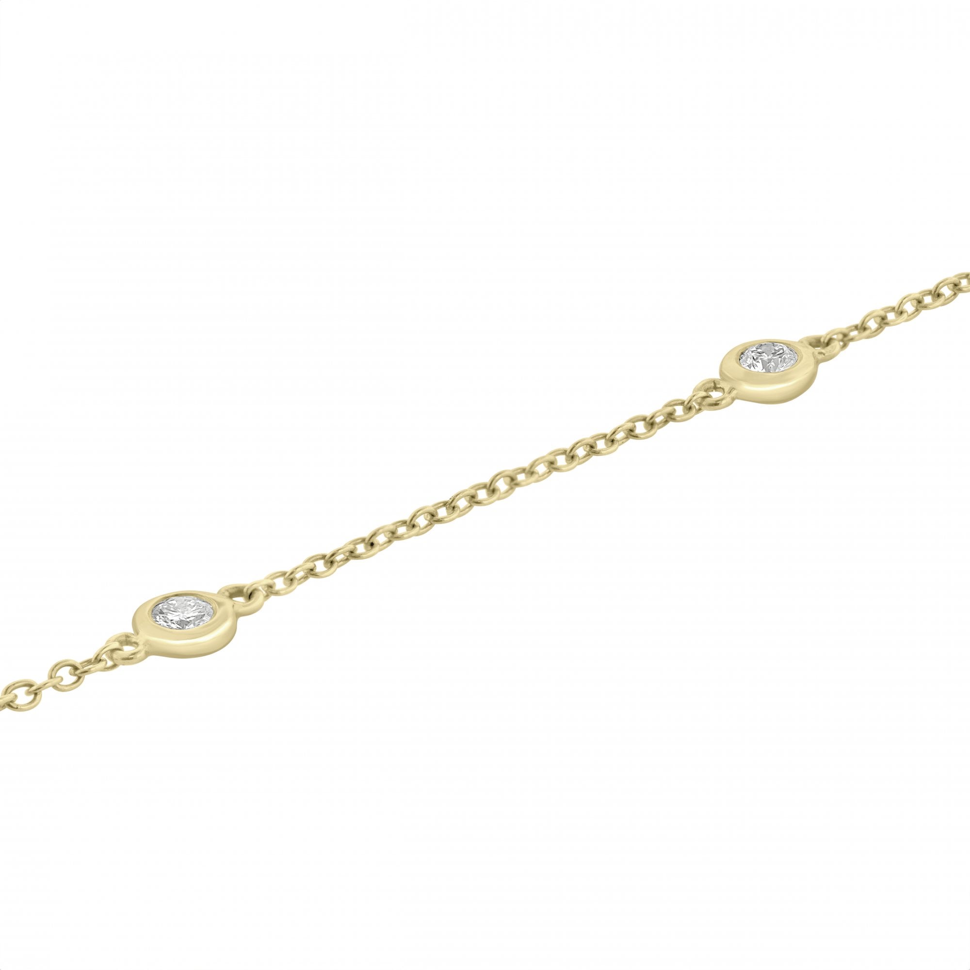18ct Yellow Gold Diamond Total 0.32ct Bracelet