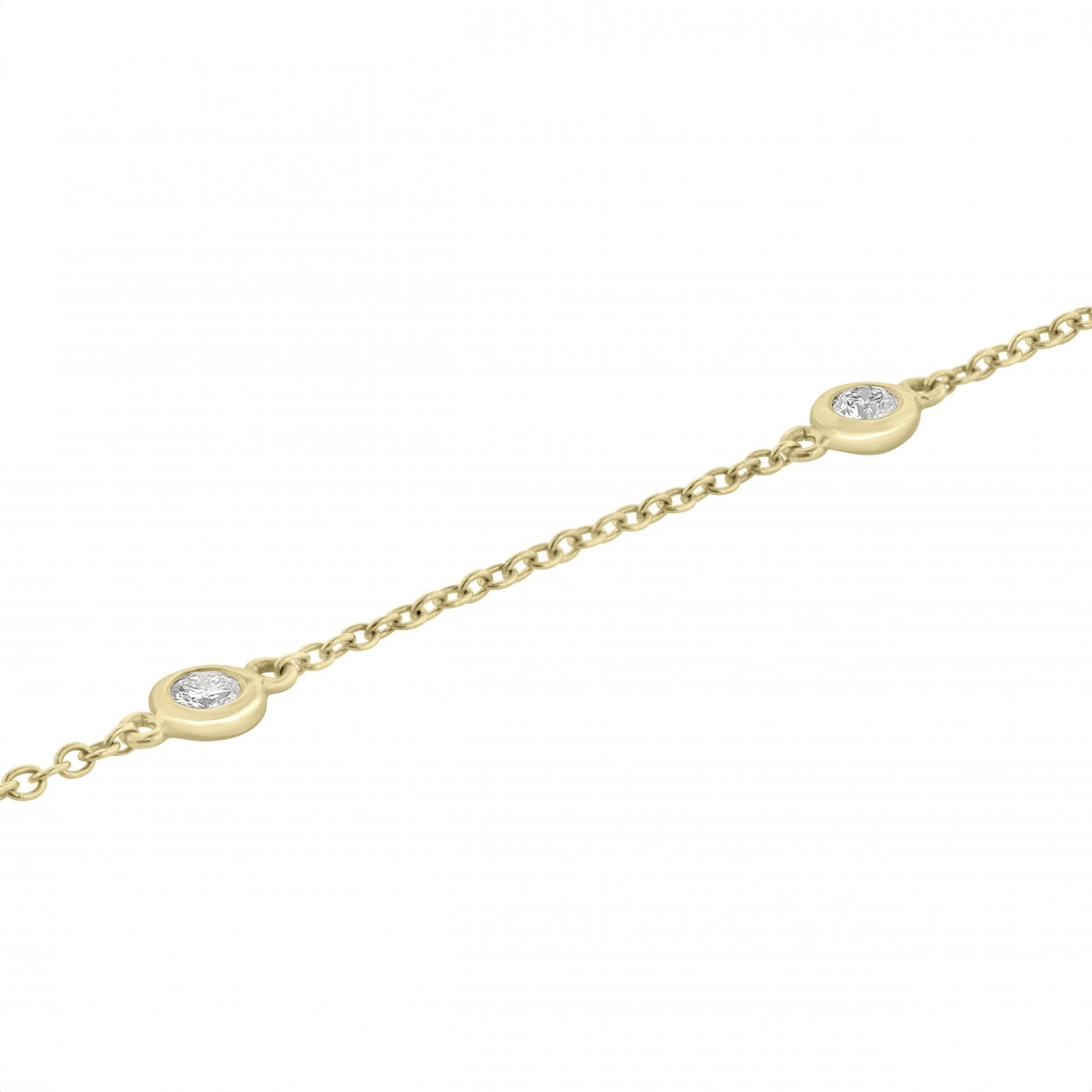 18ct Yellow Gold Diamond Total 0.32ct Bracelet