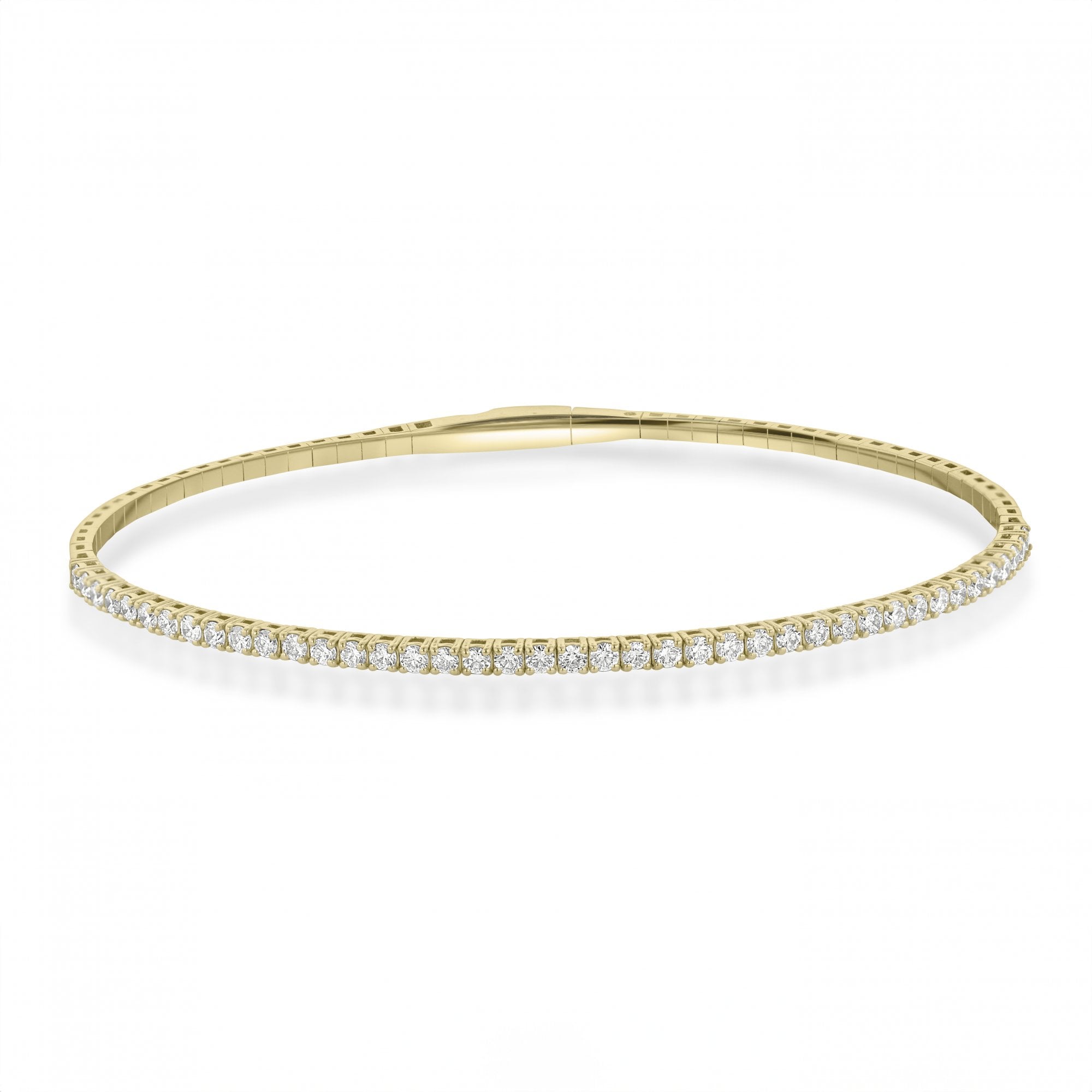 18ct Yellow Gold Diamond Total 1.04ct Flexible Bangle