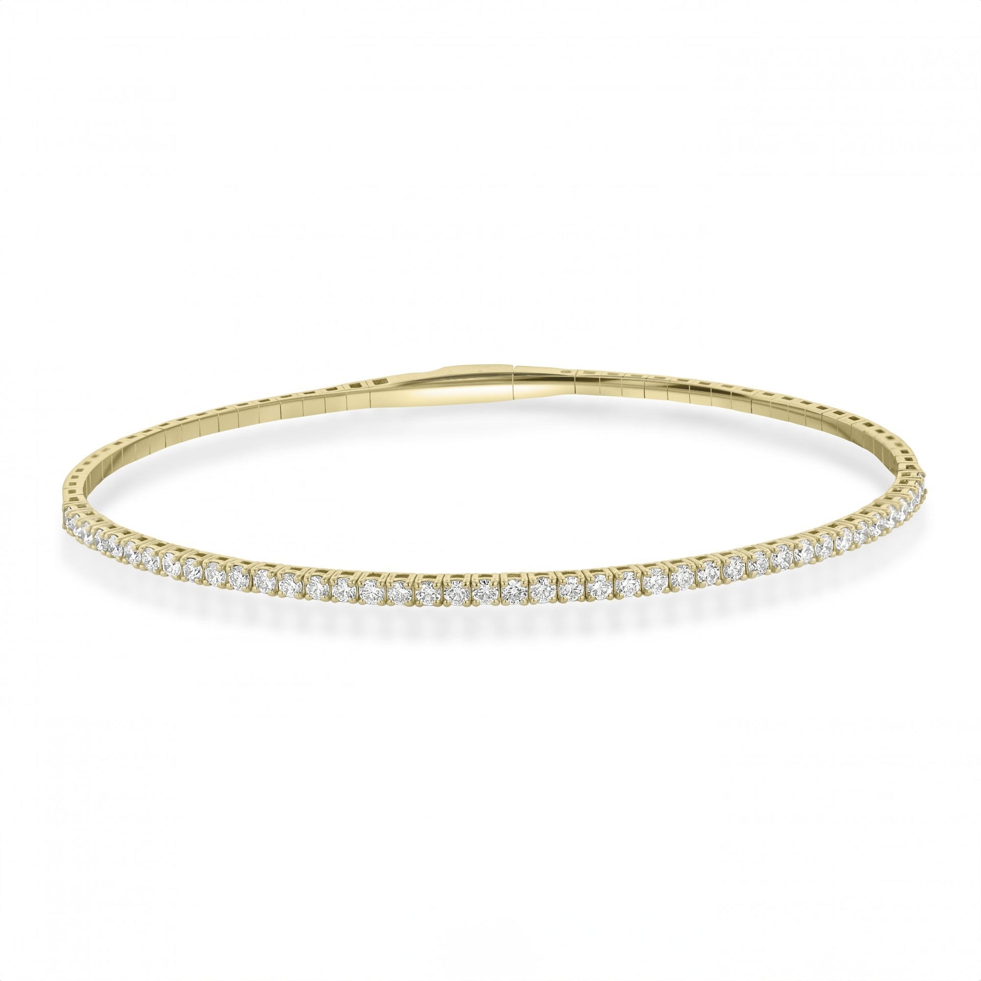 18ct Yellow Gold Diamond Total 1.04ct Flexible Bangle