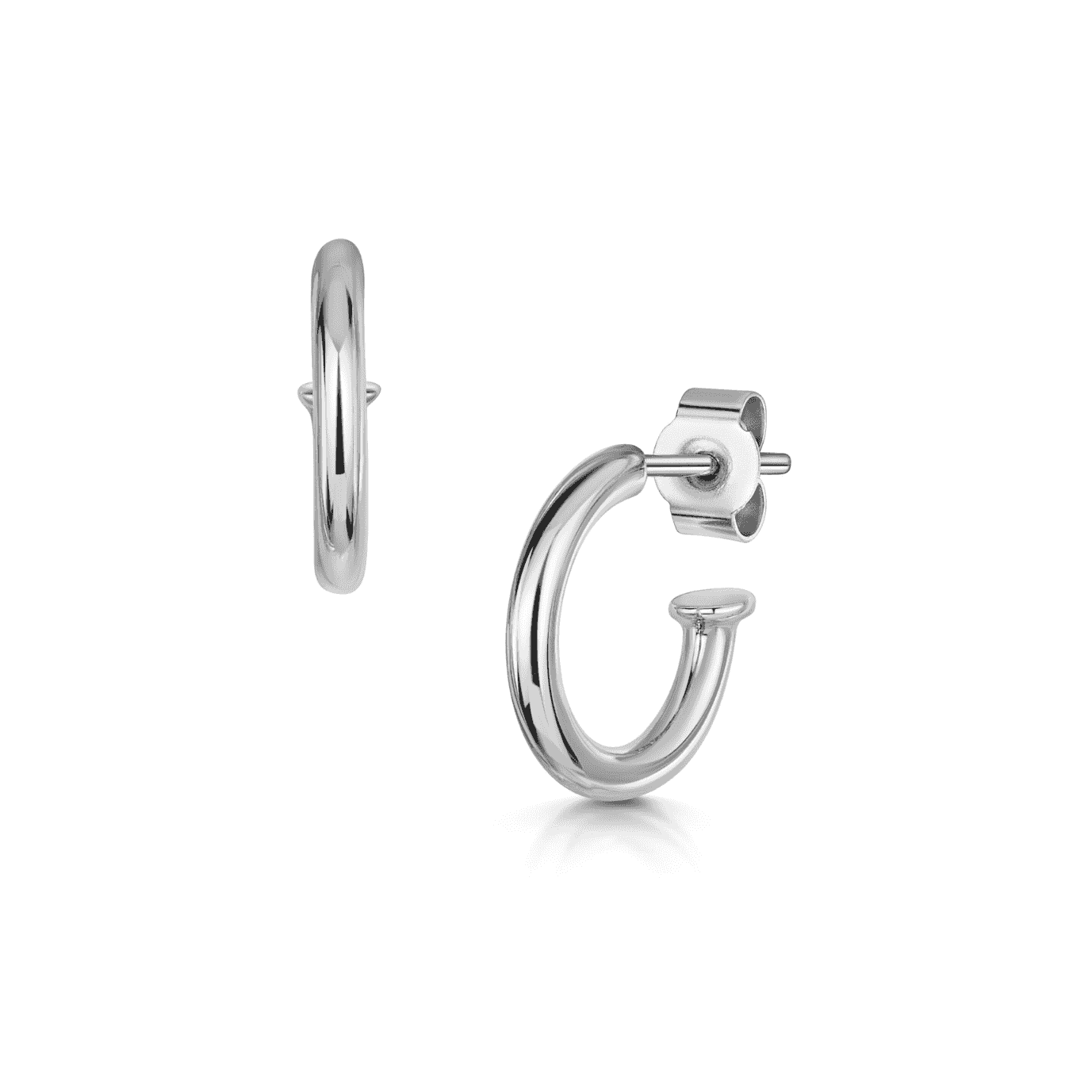 Platinum Handmade Hoop Earrings (Charms Sold Separately)