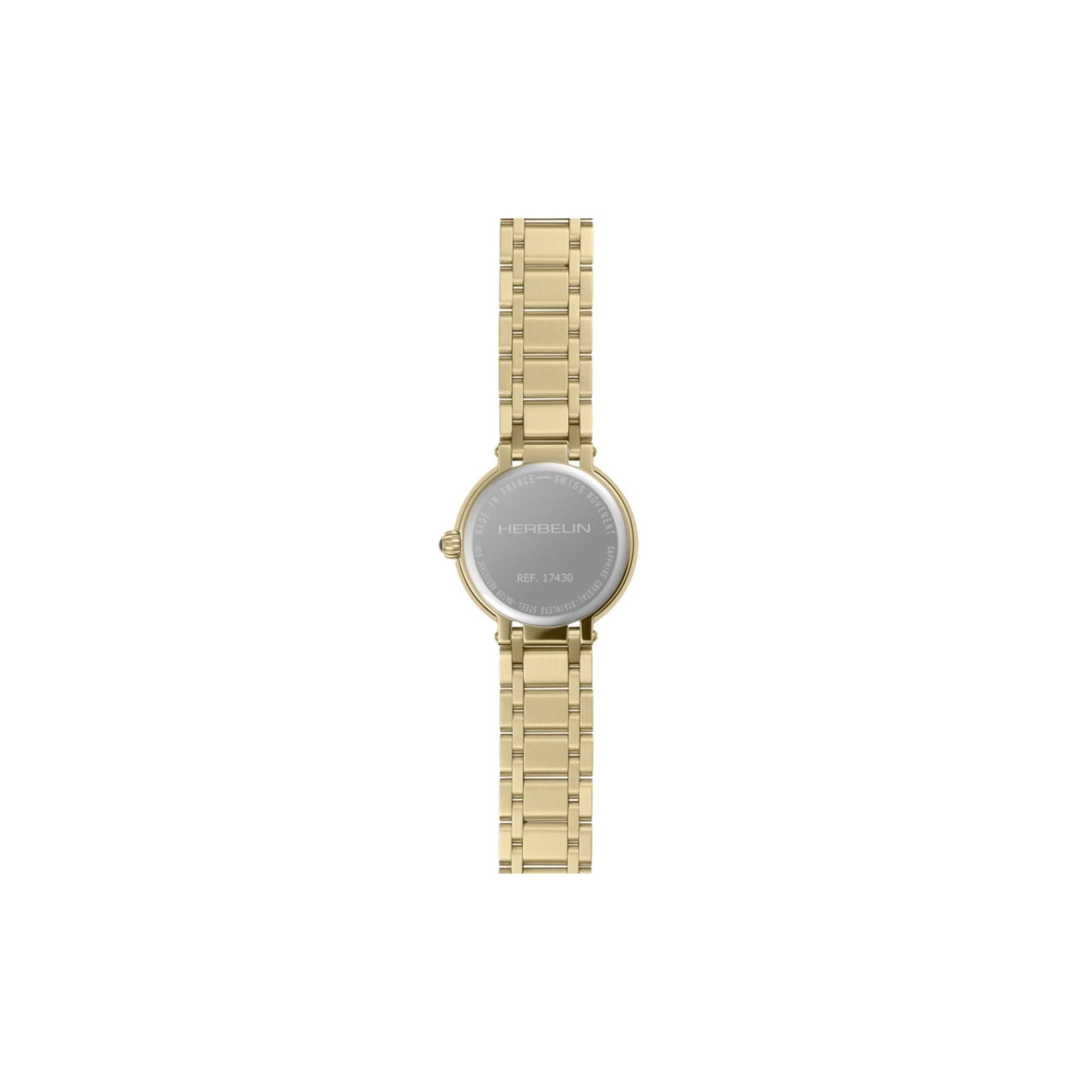 Womens Herbelin Galet Mother-of-Pearl Dial Gold PVD Plated Watch