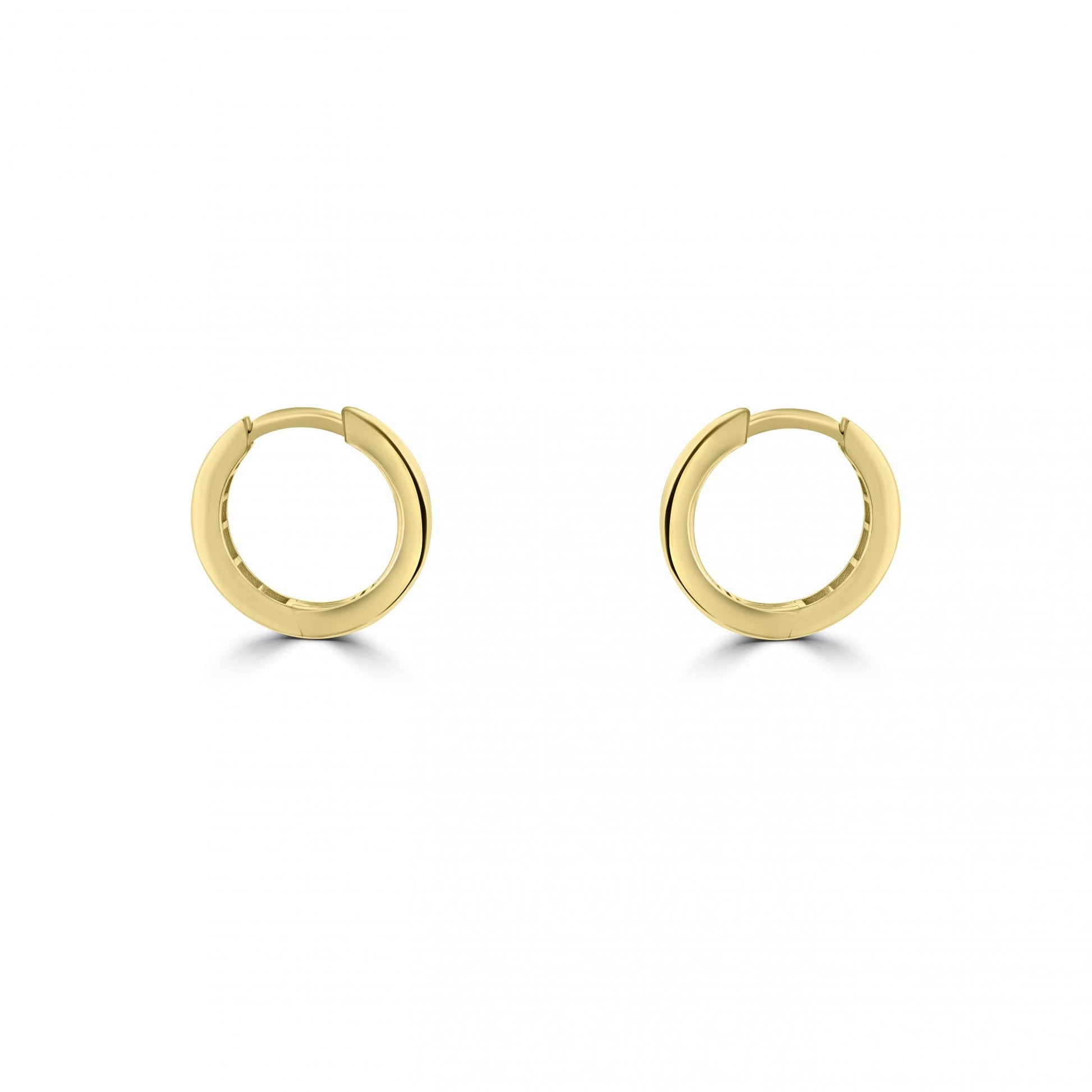 9ct Yellow Gold Polished Finish 15mm Huggie Hoop Earrings