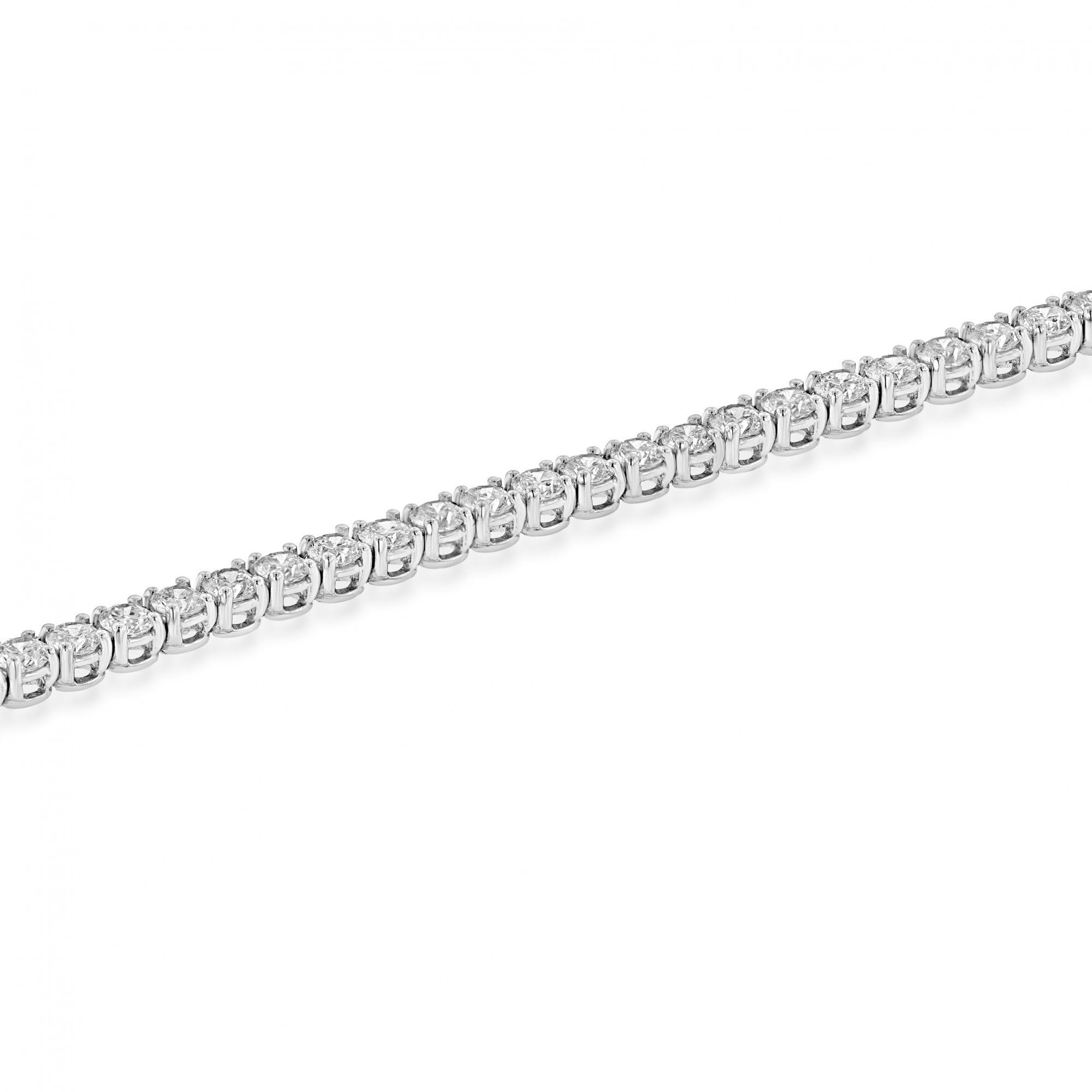 18ct White Gold Round Brilliant Cut Diamond 5.00ct Total Line Bracelet