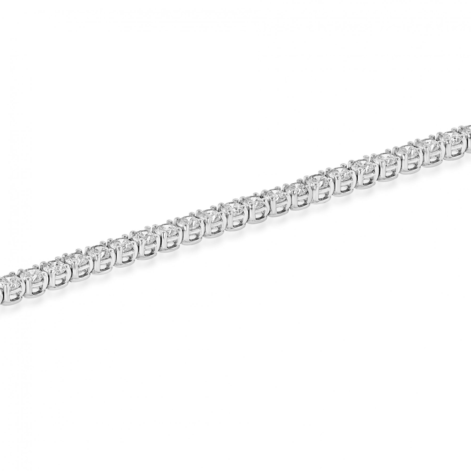 18ct White Gold Round Brilliant Cut Diamond 5.00ct Total Line Bracelet