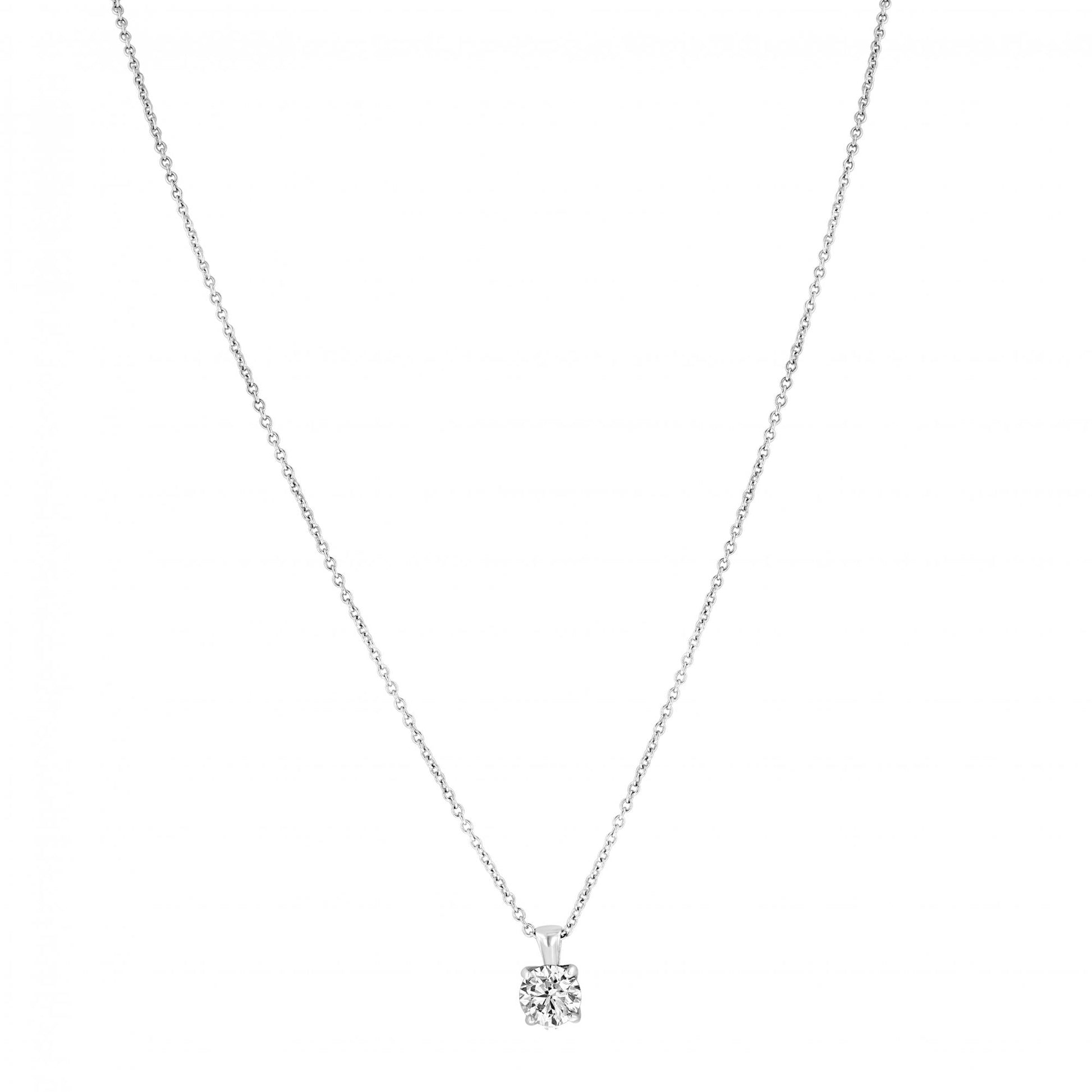 18ct White Gold Diamond 1.01ct Total Tulip Set Pendant