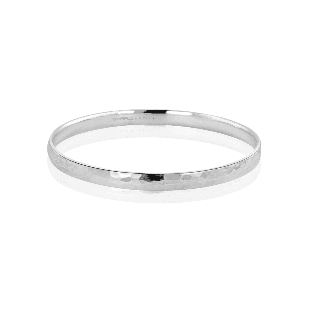 Handcrafted Sterling Silver Hammered 5mm Wide Bangle
