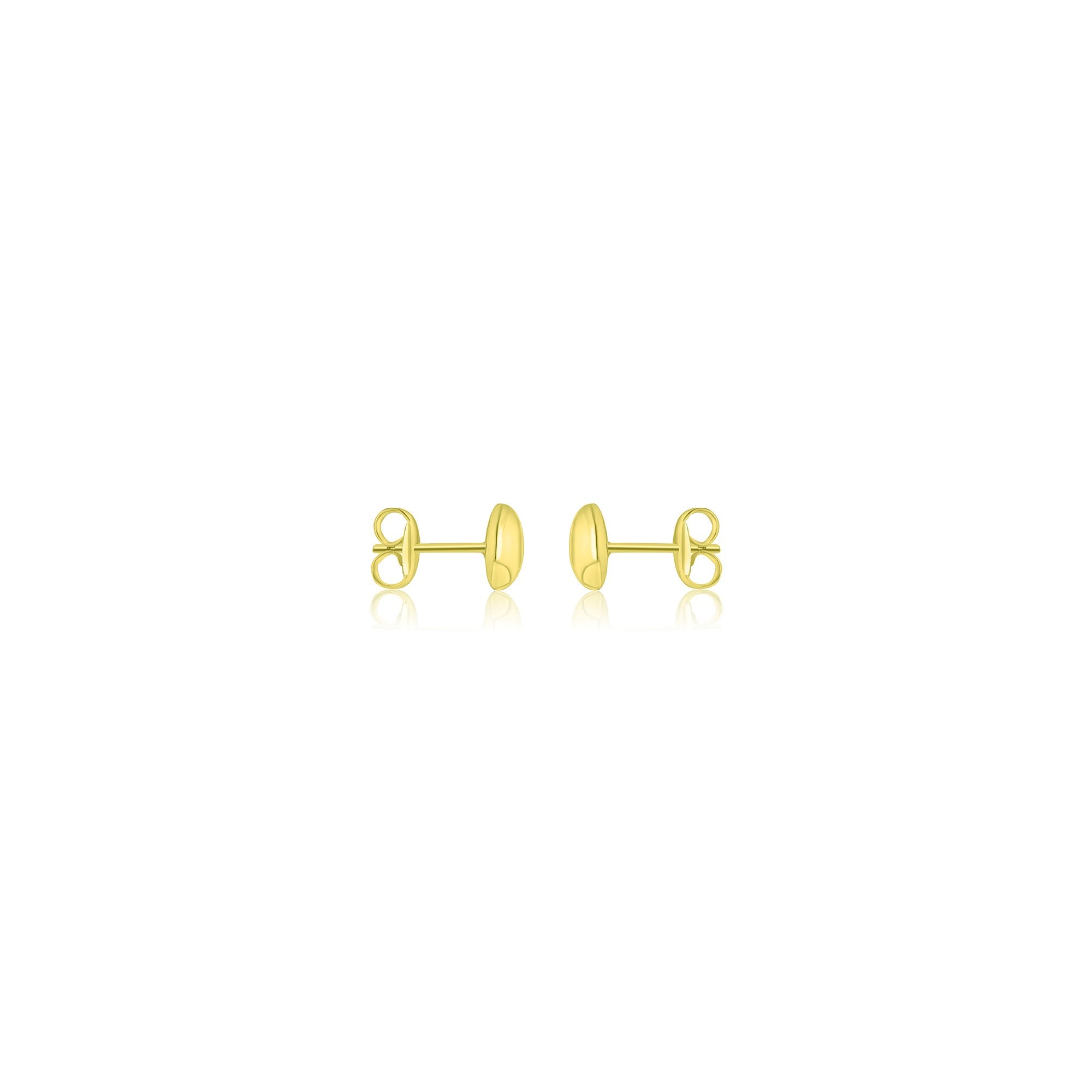 9ct Yellow Gold Domed Stud Earrings
