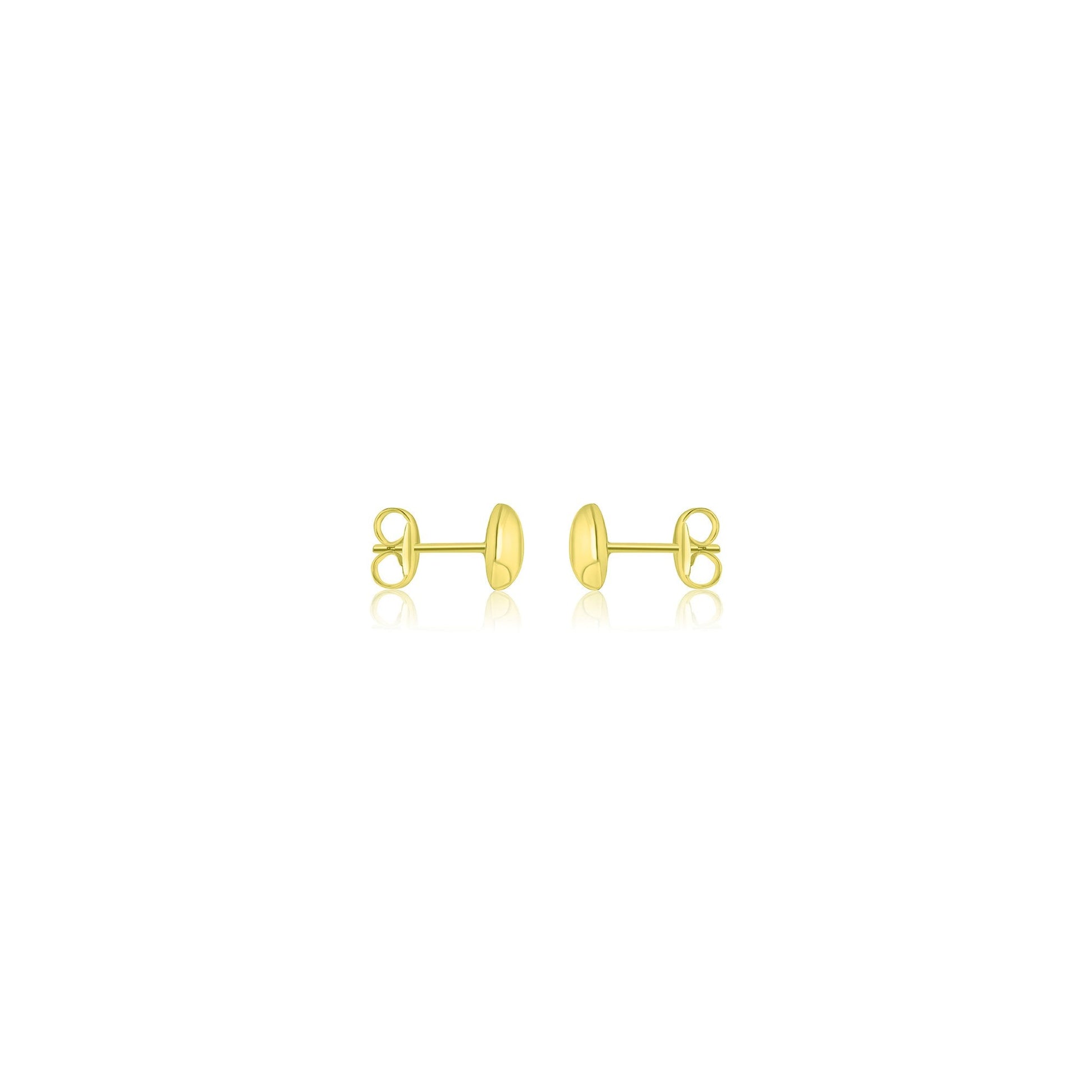 9ct Yellow Gold Domed Stud Earrings