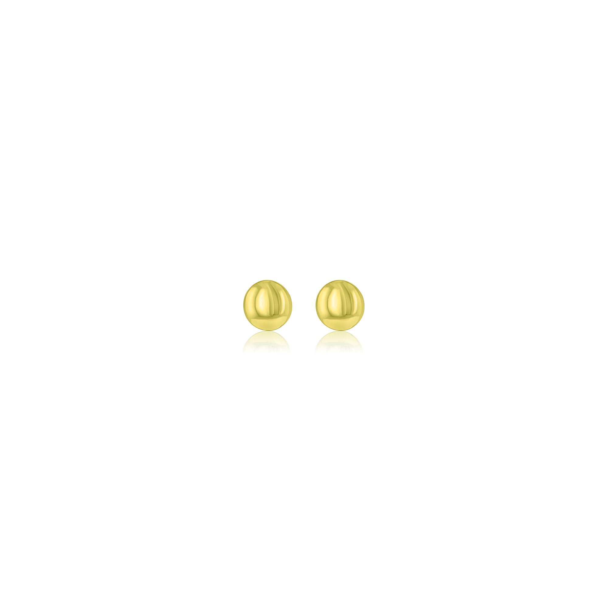 9ct Yellow Gold Domed Stud Earrings