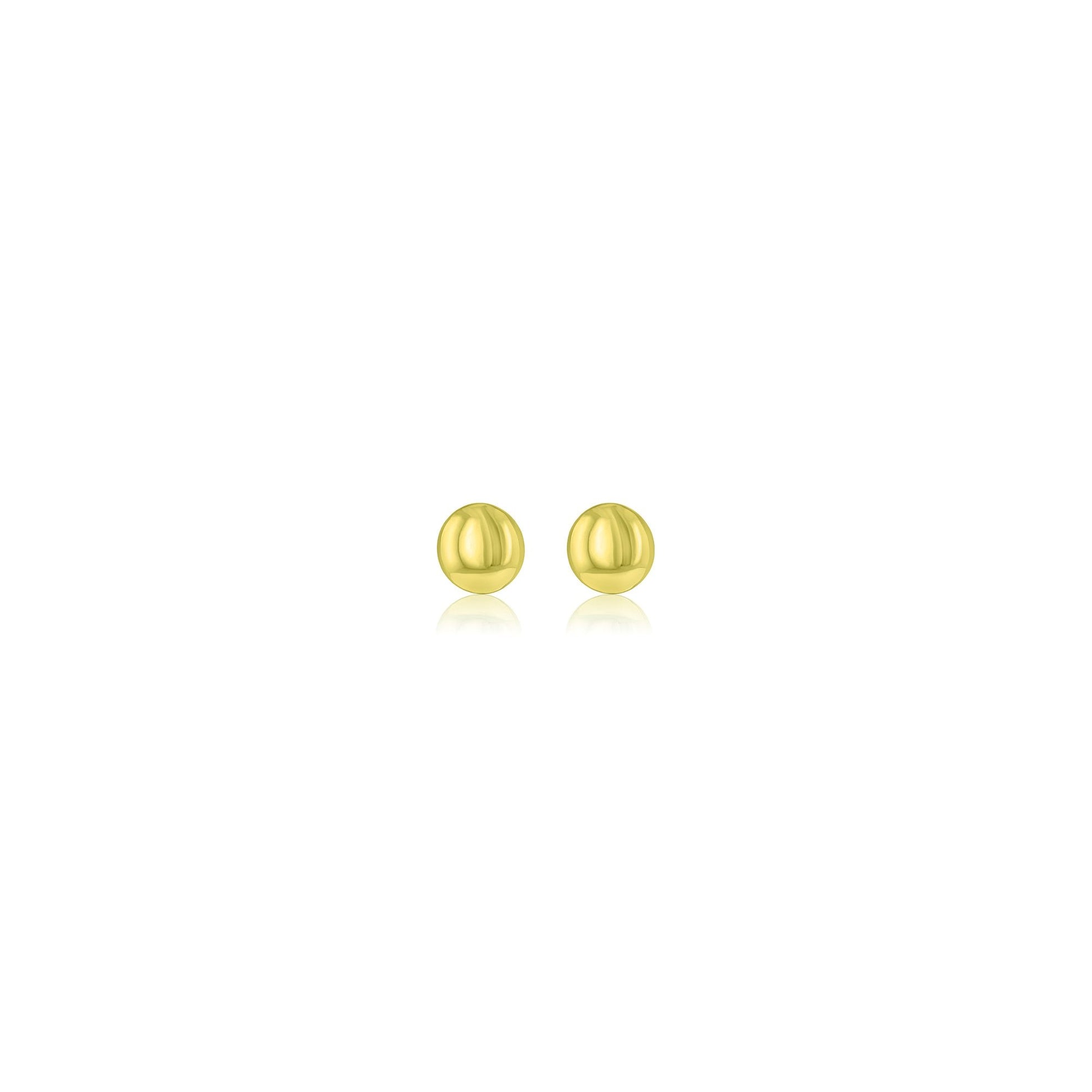 9ct Yellow Gold Domed Stud Earrings