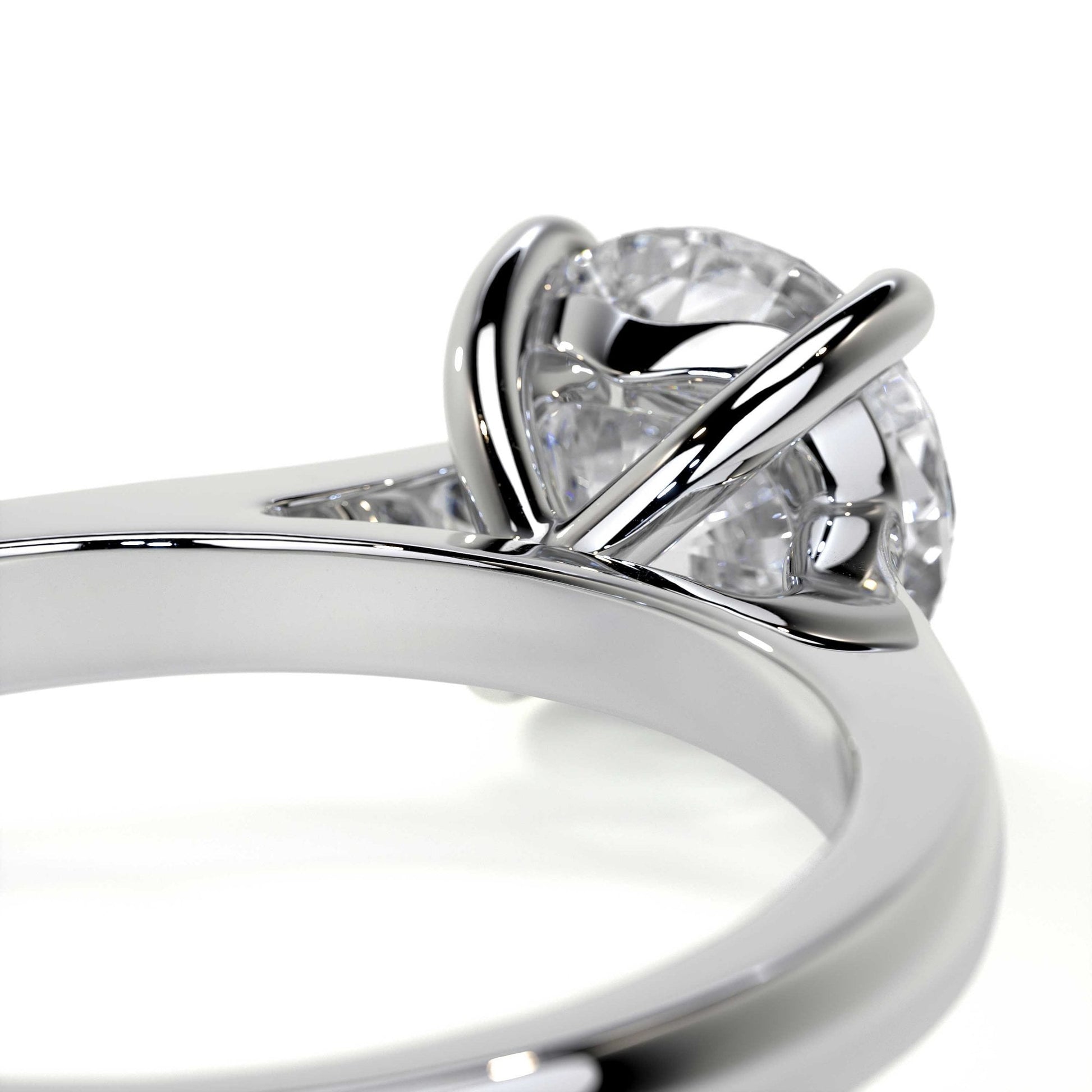 Platinum 1.00ct Round Brilliant Lab Grown Diamond 'Elizabeth' Engagement Ring