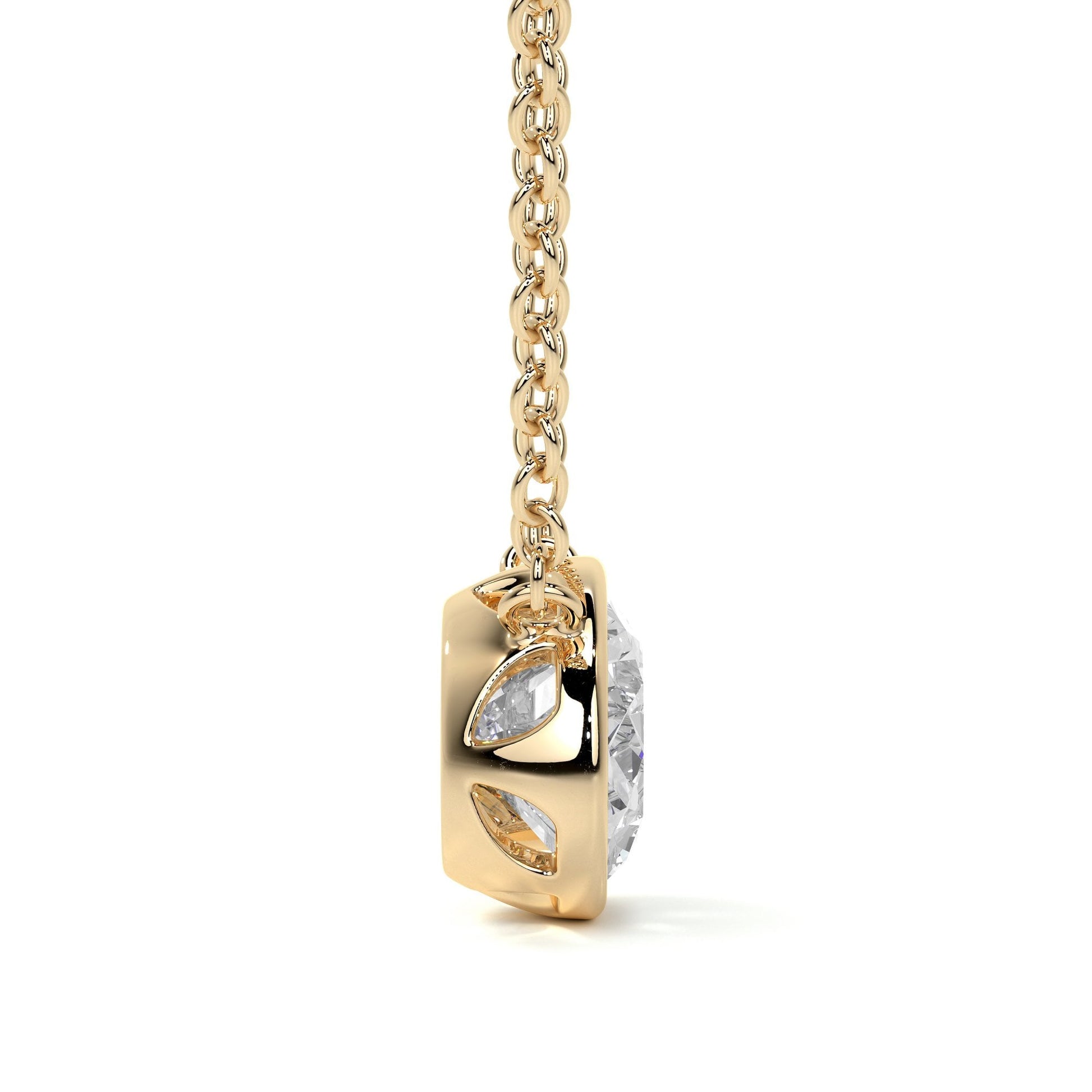 18ct Yellow Gold 1.04ct Oval Lab Grown Diamond 'Victoria' Necklace