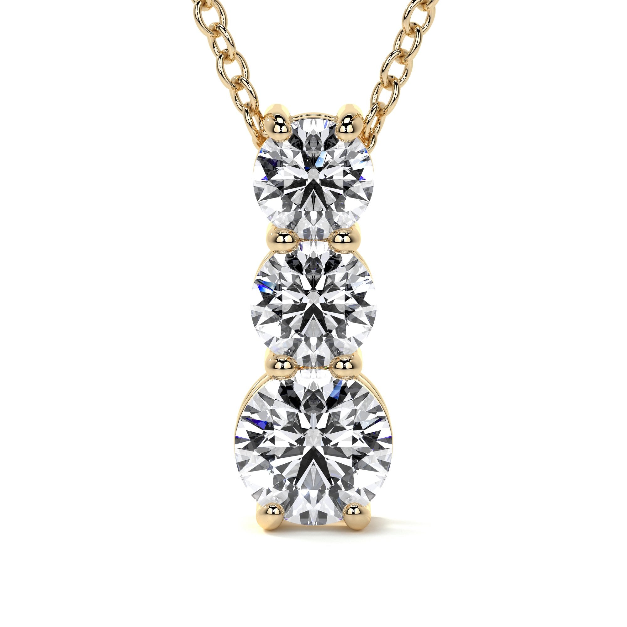 18ct Yellow Gold 1.15ct RBC Lab Grown Diamond 'Hazel' Necklace