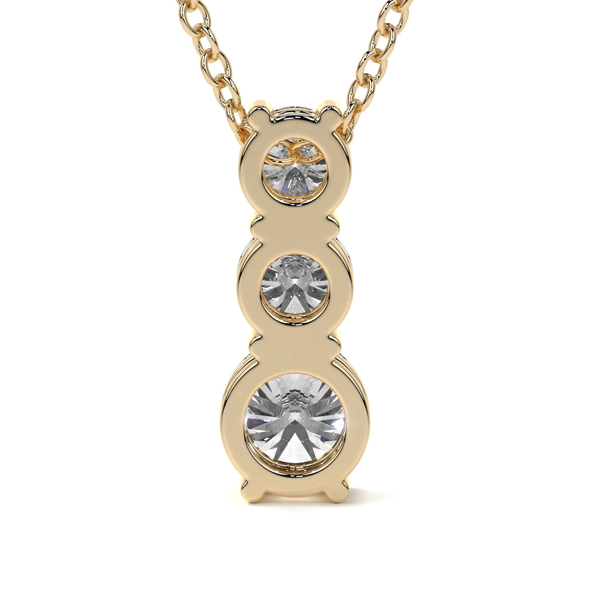 18ct Yellow Gold 1.15ct RBC Lab Grown Diamond 'Hazel' Necklace