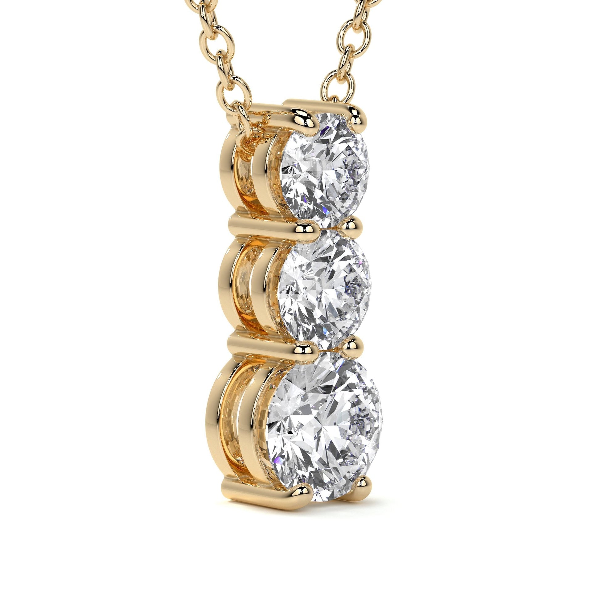 18ct Yellow Gold 1.15ct RBC Lab Grown Diamond 'Hazel' Necklace