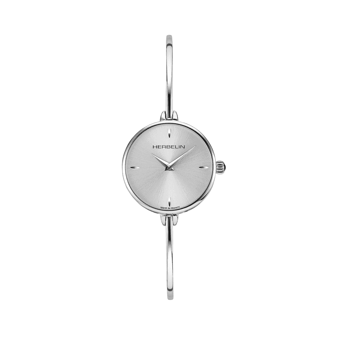 Ladies Herbelin Fil Watch in Stainless Steel with Slim Bangle Bracelet