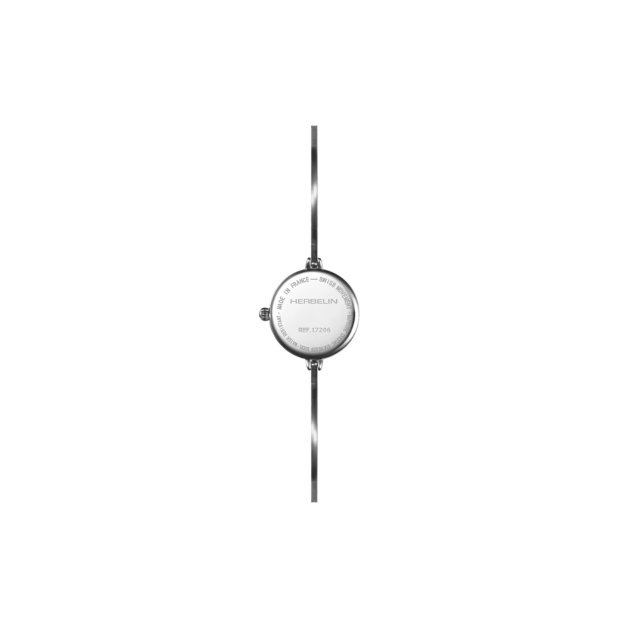 Ladies Herbelin Fil Watch in Stainless Steel with Slim Bangle Bracelet