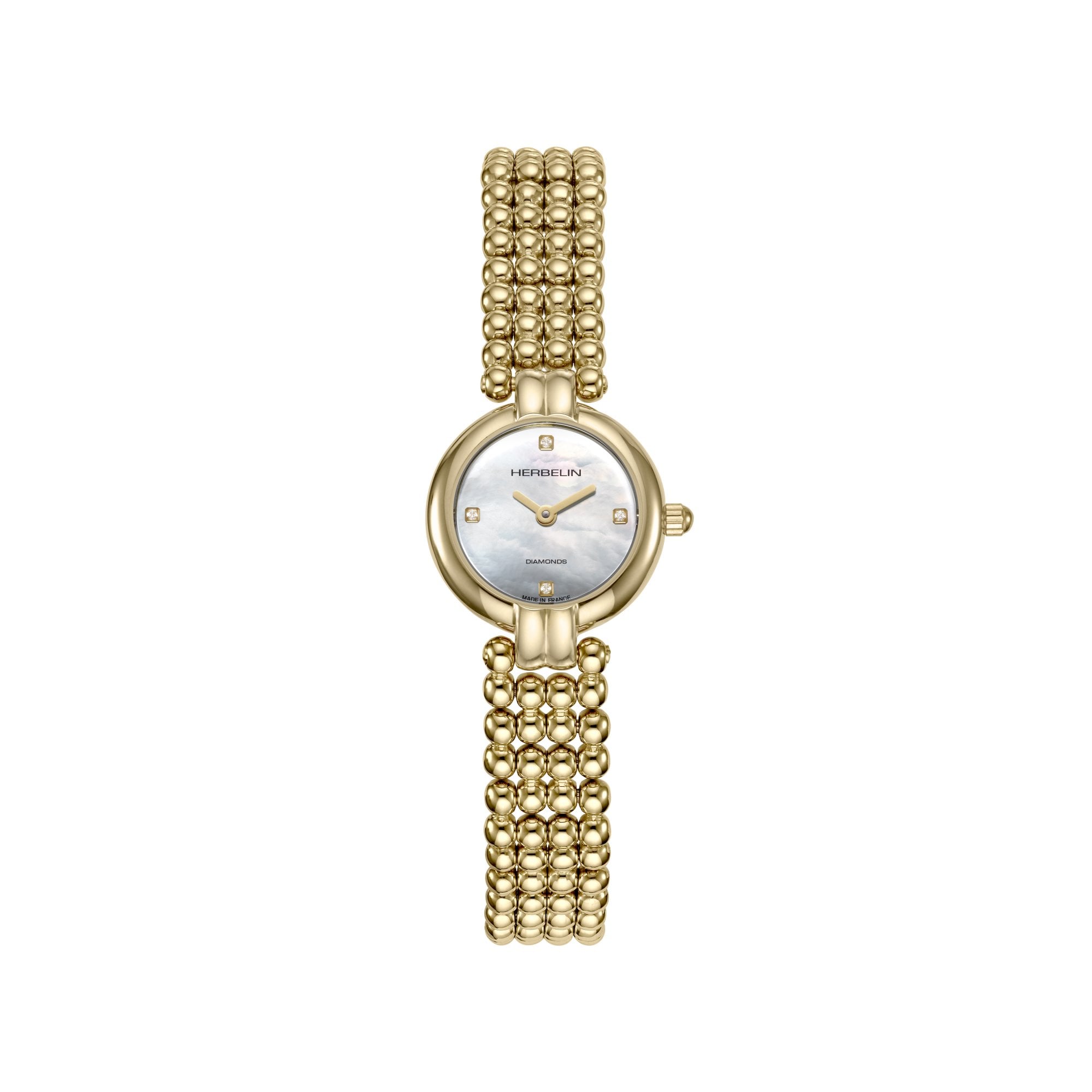 Ladies Herbelin Perles Watch with Yellow Gold PVD Plated Bracelet