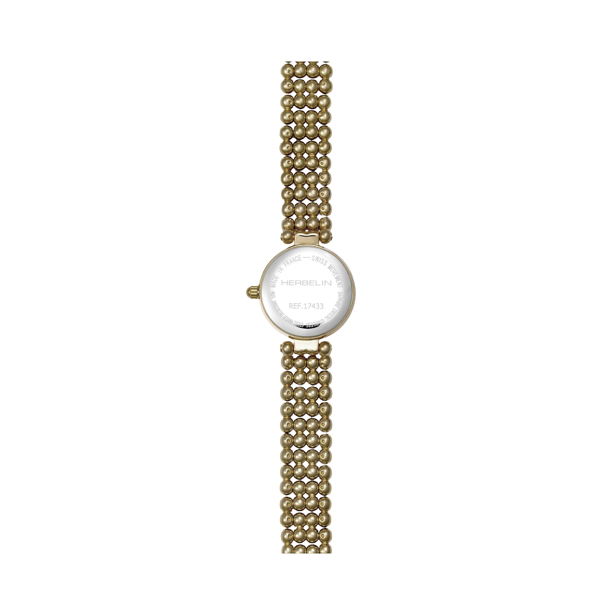 Ladies Herbelin Perles Watch with Yellow Gold PVD Plated Bracelet