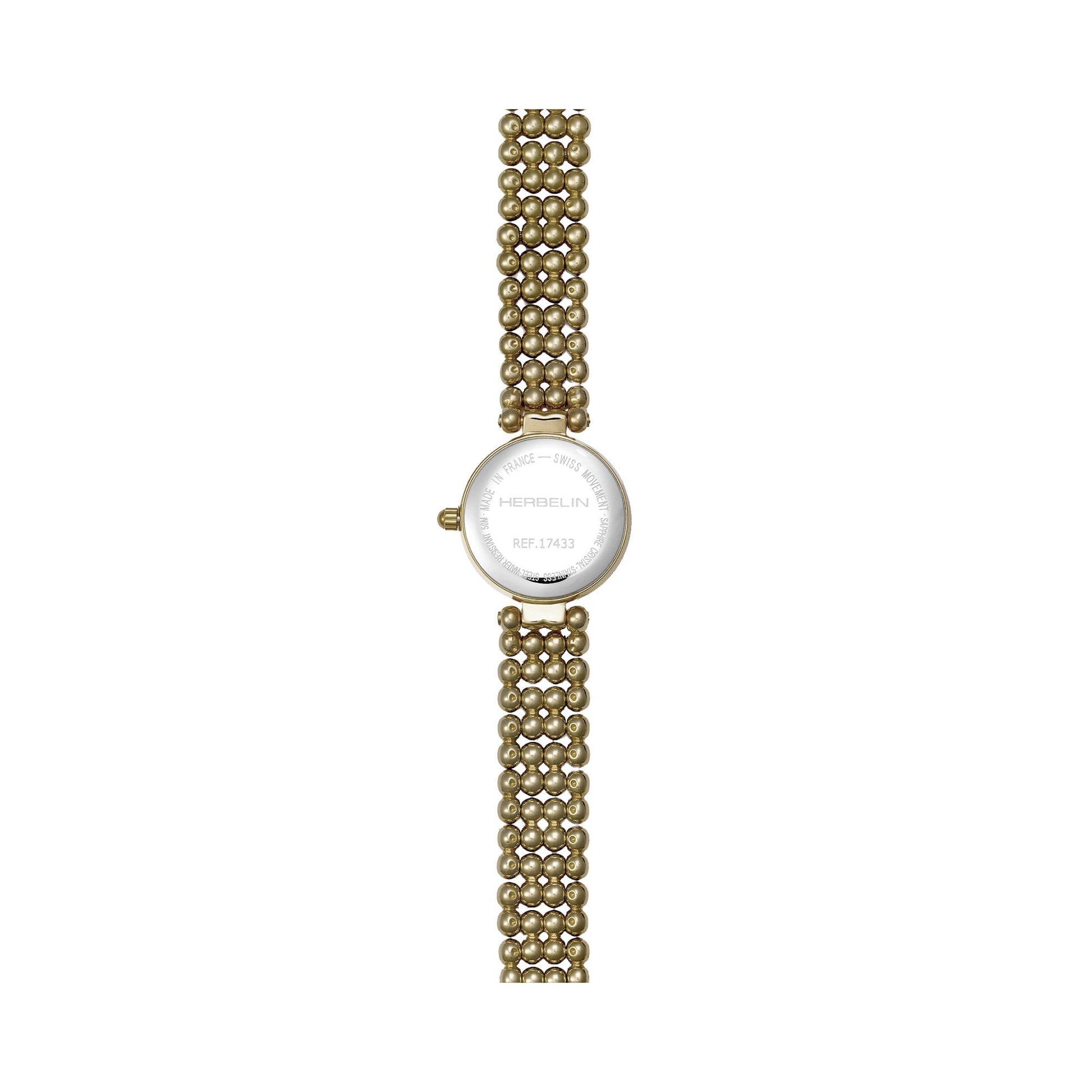 Ladies Herbelin Perles Watch with Yellow Gold PVD Plated Bracelet