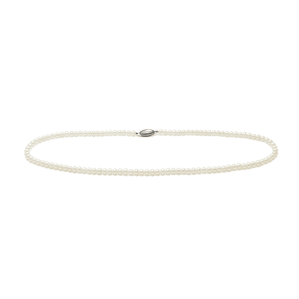 String of 4-4.5mm Freshwater Pearls with Silver Clasp