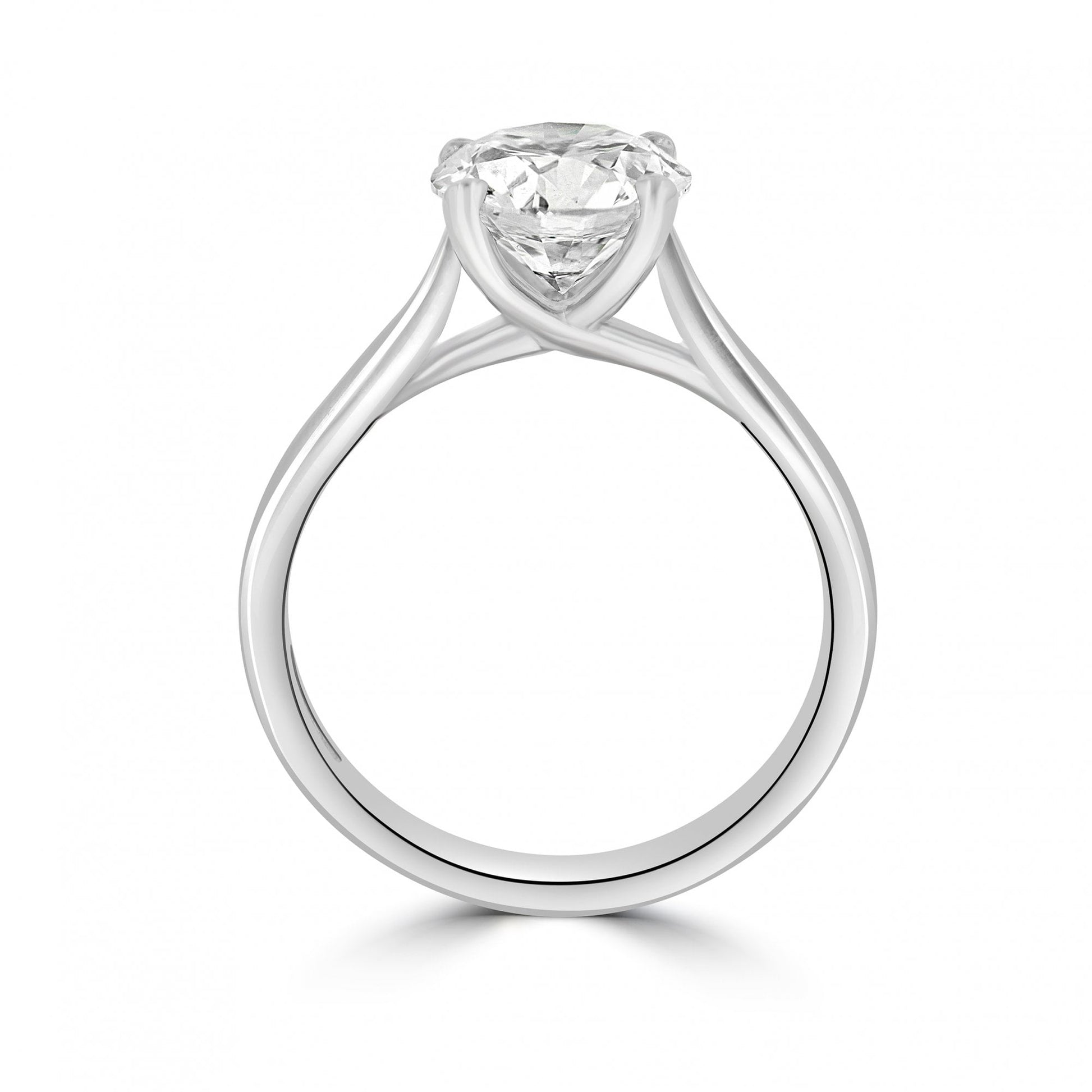 Platinum 2.14ct RBC Lab Grown Diamond 'Elizabeth' Engagement Ring