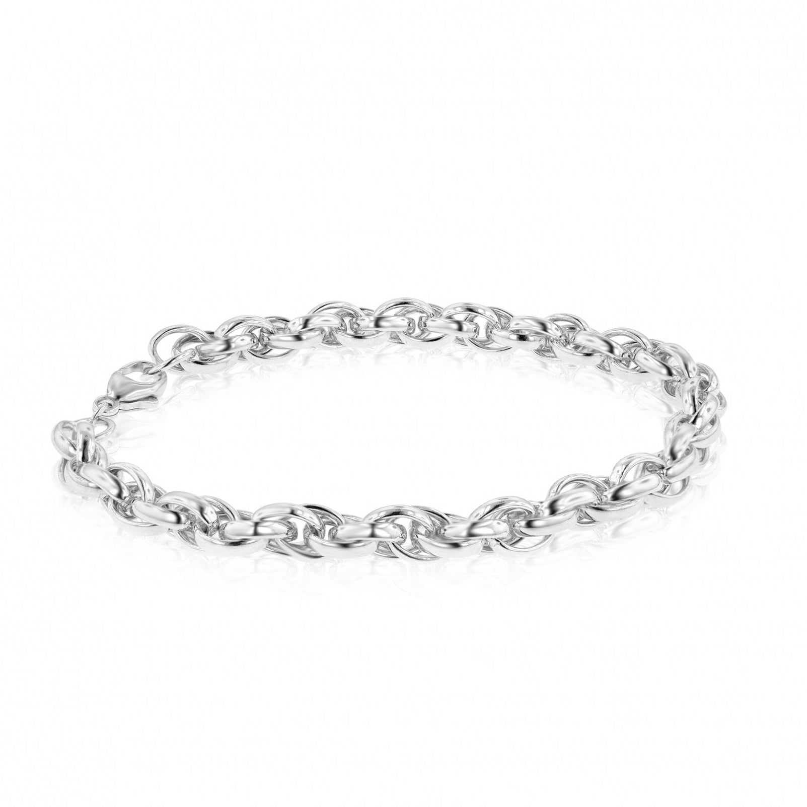 Silver Interlinked Round Belcher Chain