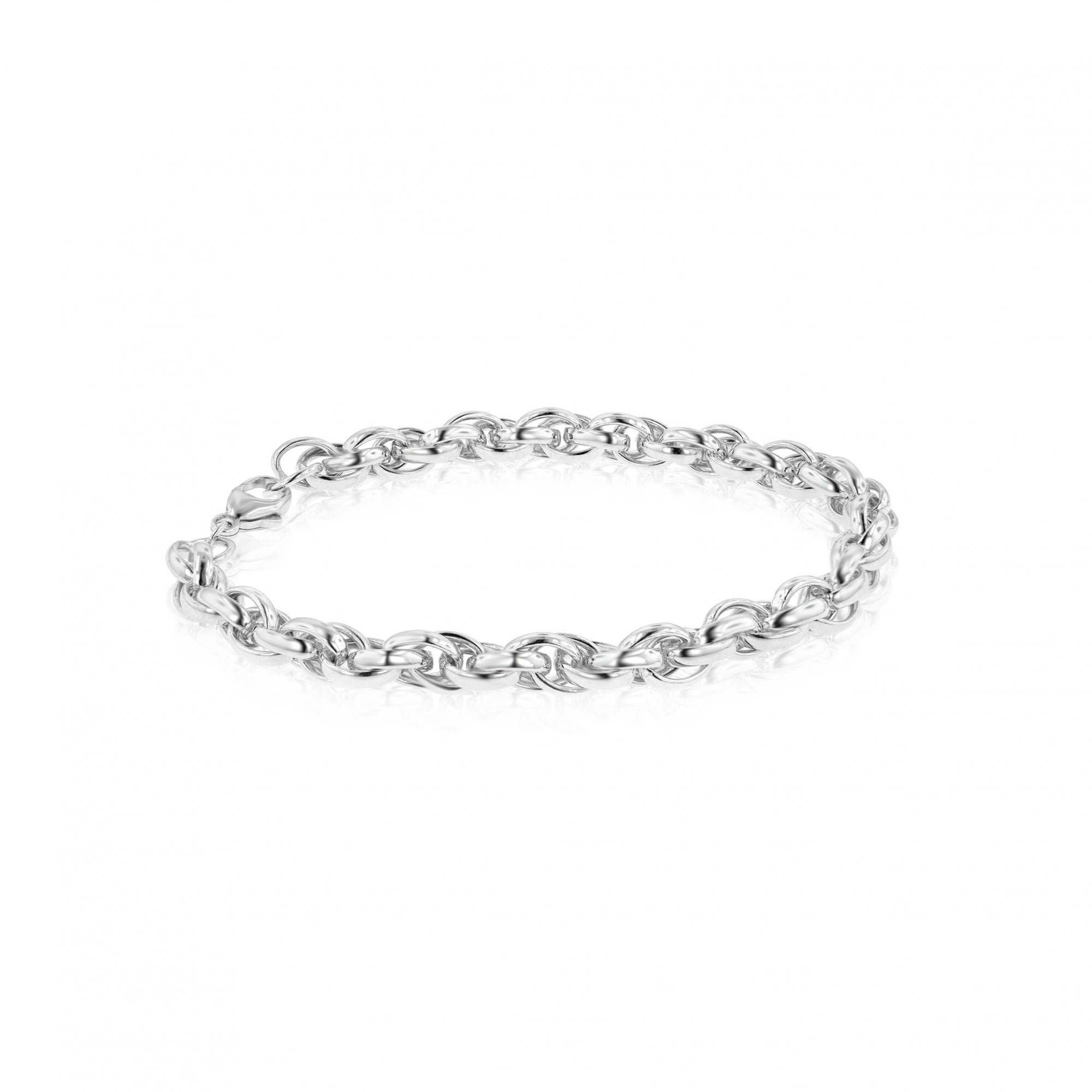 Silver Interlinked Round Belcher Chain