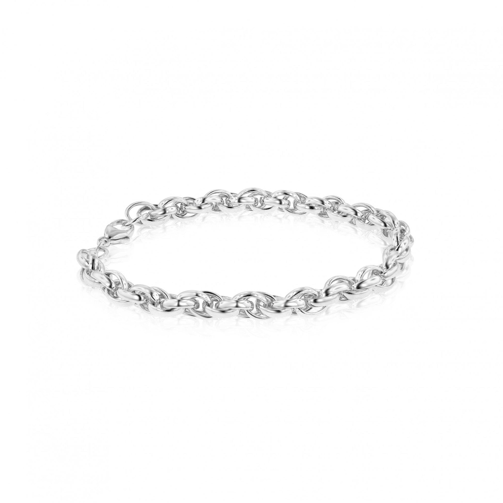 Silver Interlinked Round Belcher Chain