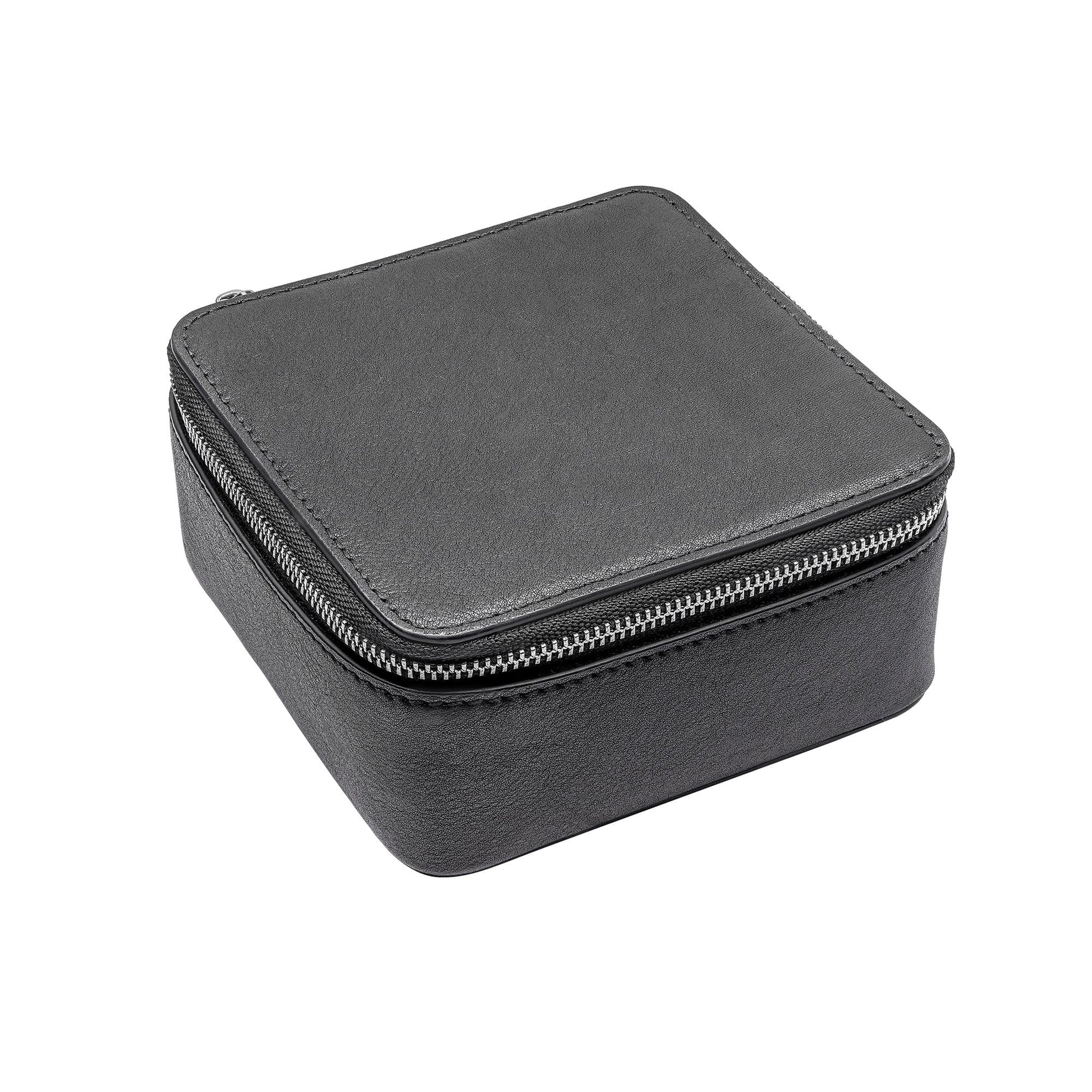 Fred Bennett Black Leather Jewellery Case