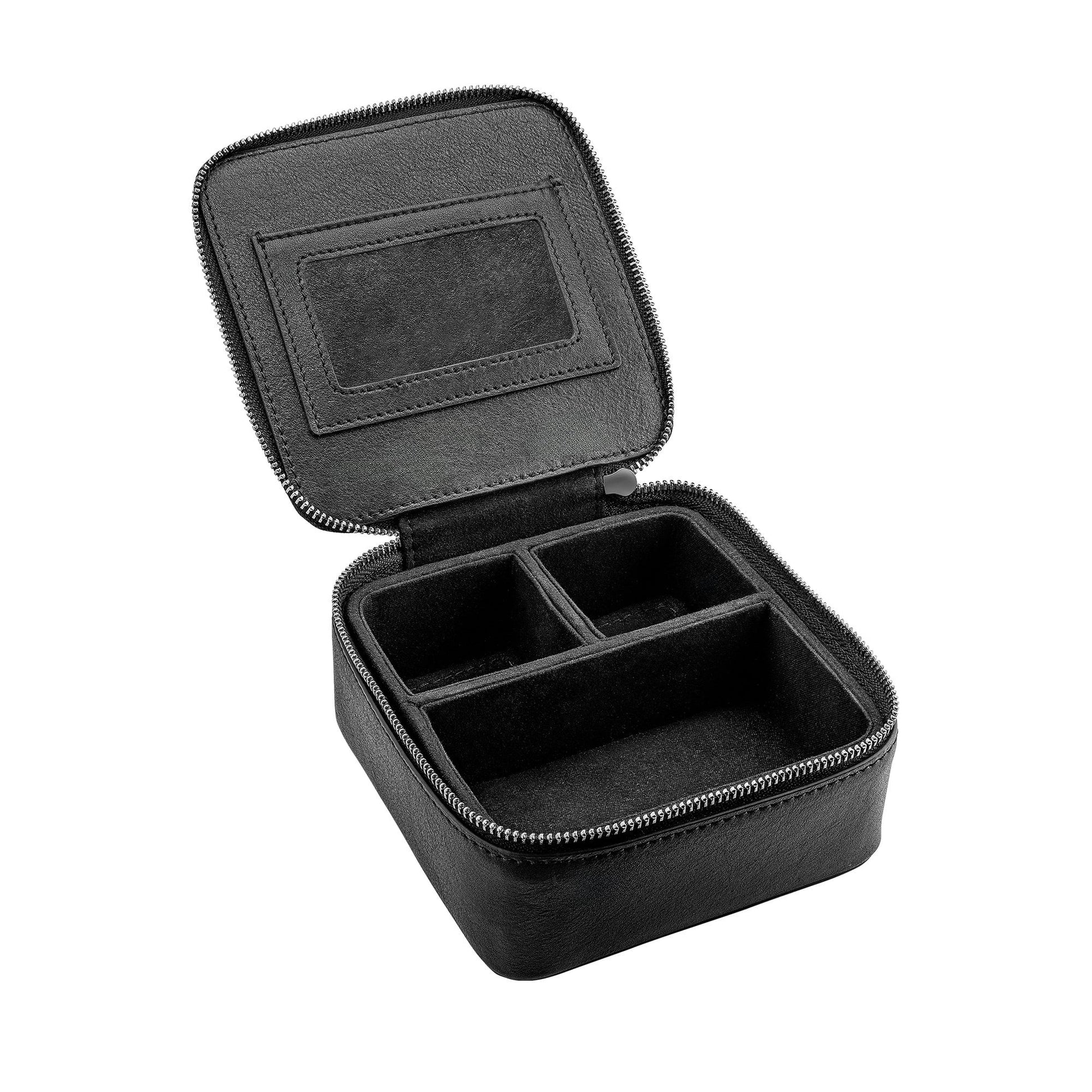 Fred Bennett Black Leather Jewellery Case