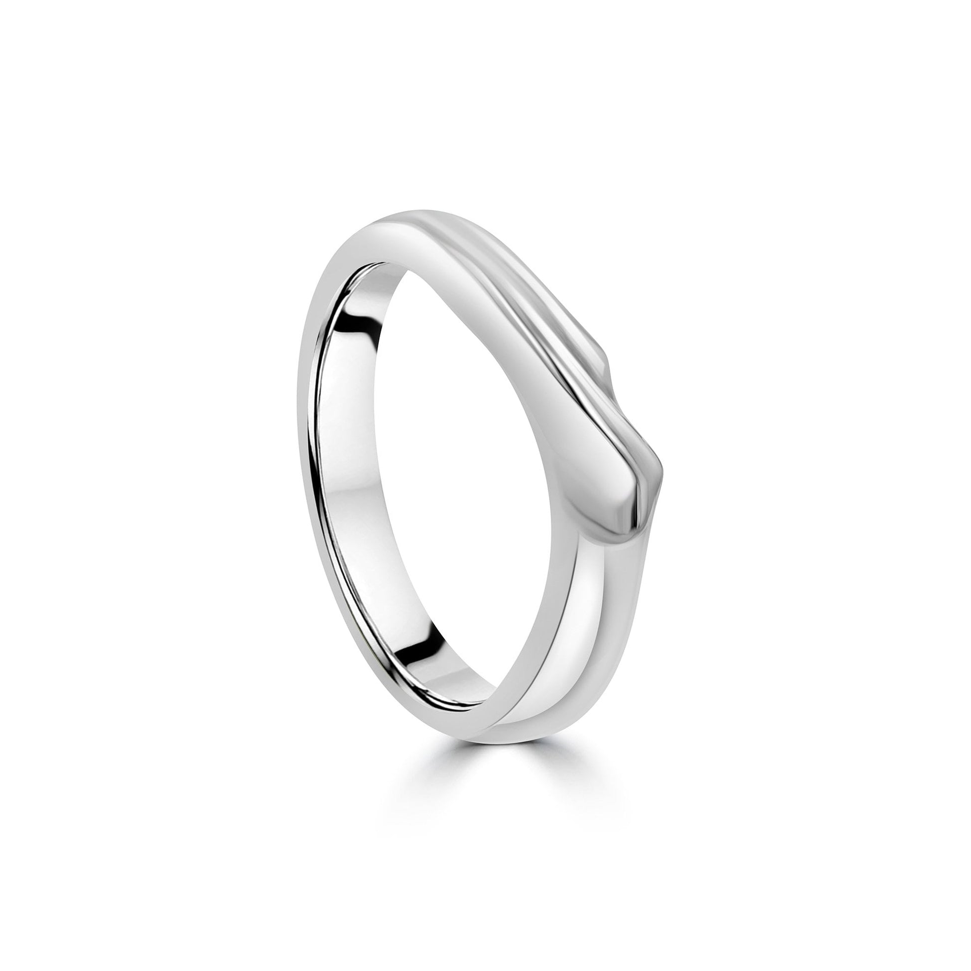 Sterling Silver Heavy-weight Wishbone Shaped Ring