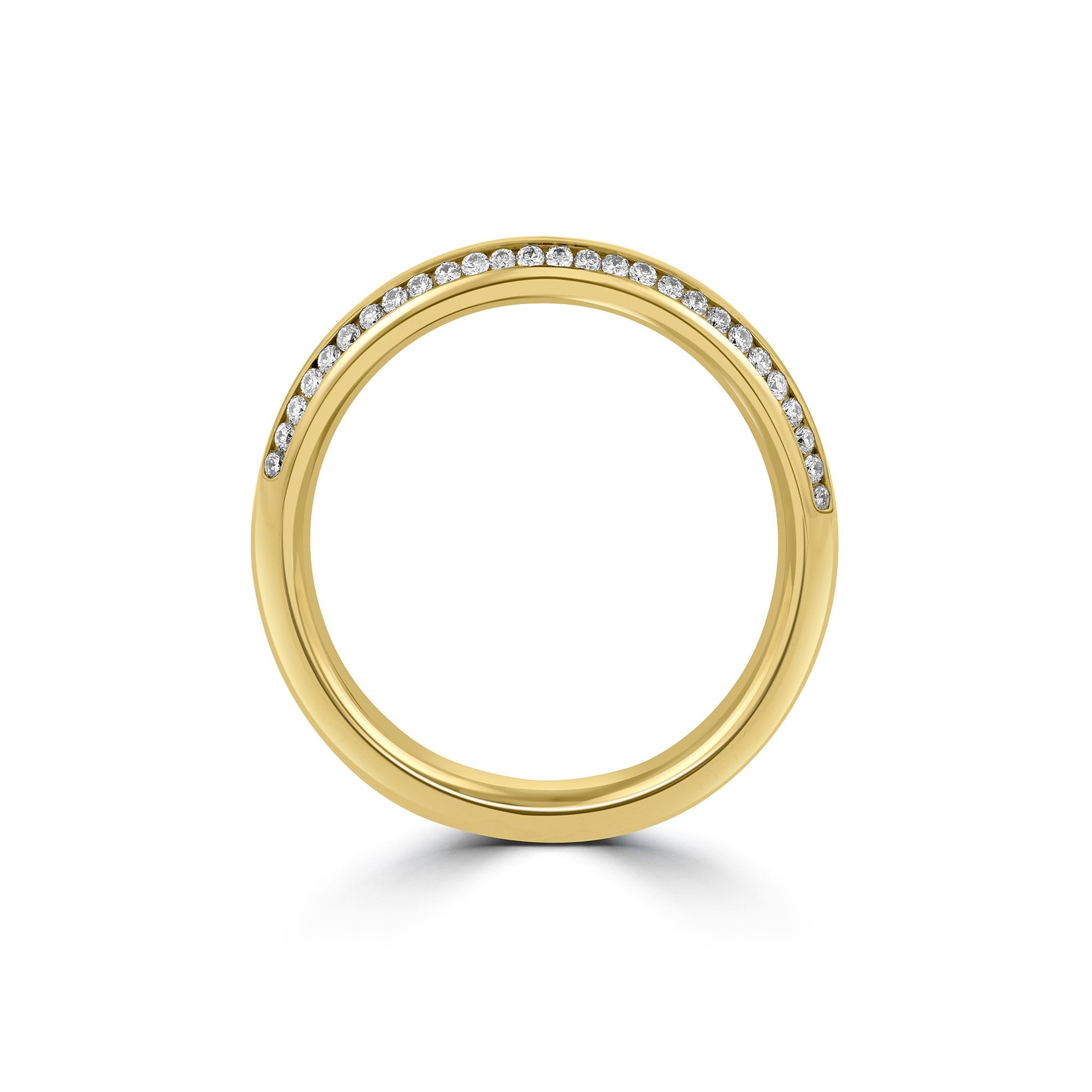 18ct Yellow Gold Half Set Diamond Pre-Owned Dress Ring