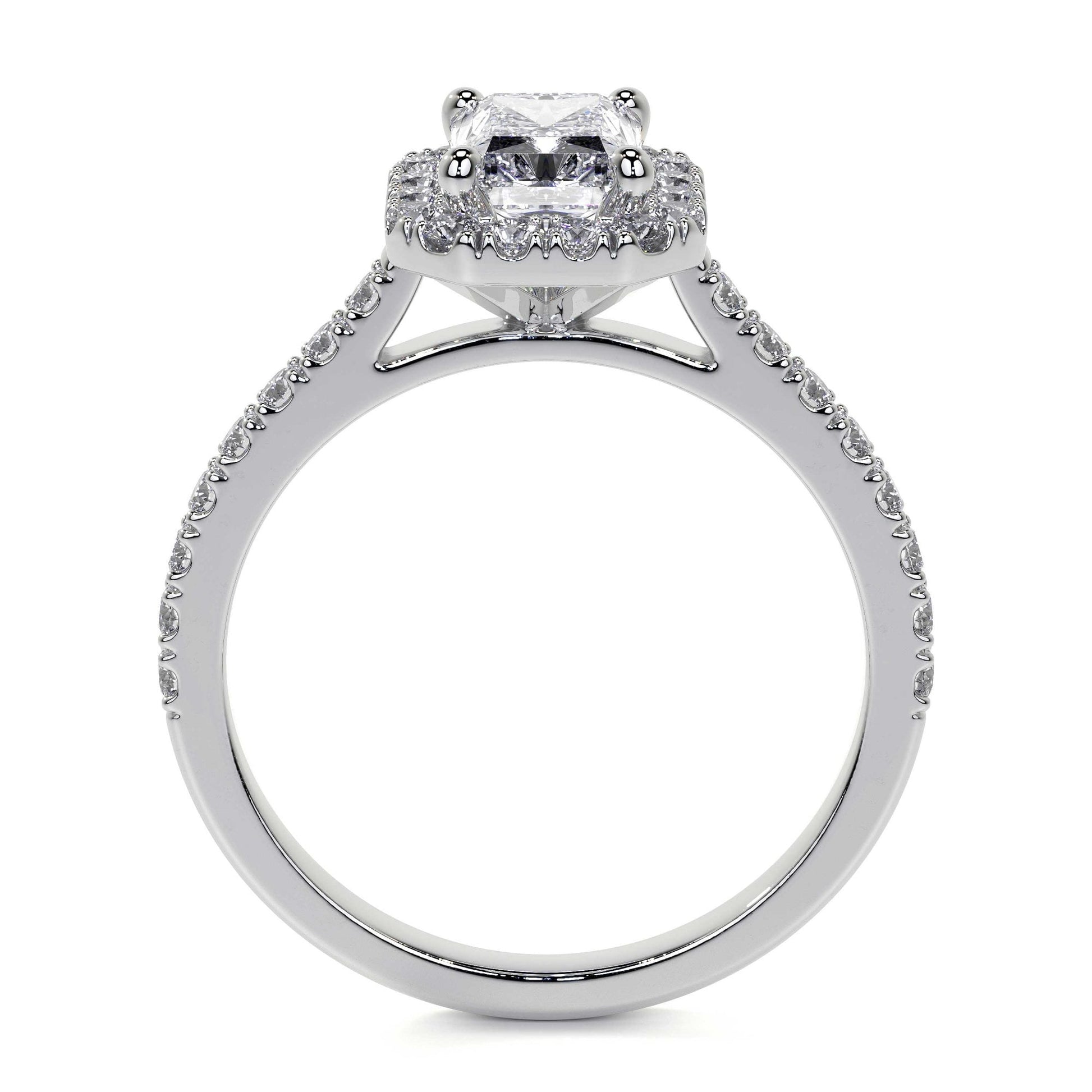 Platinum 1ct Radiant Cut Lab Grown Diamond 'Emily' Engagement Ring