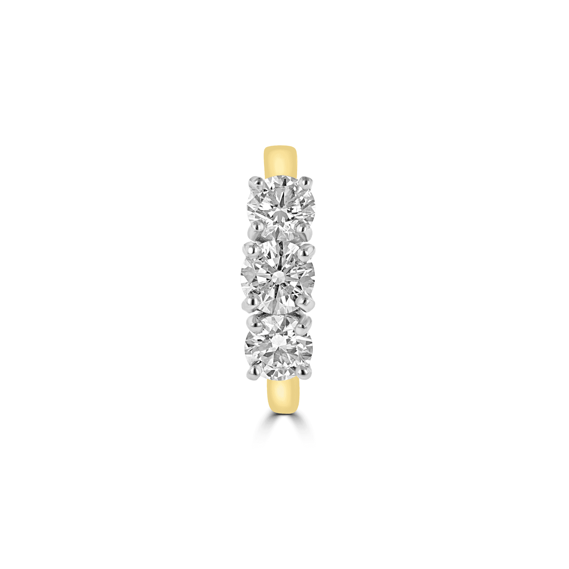 18ct Yellow Gold & Platinum 3 Stone RBC Engagement Ring